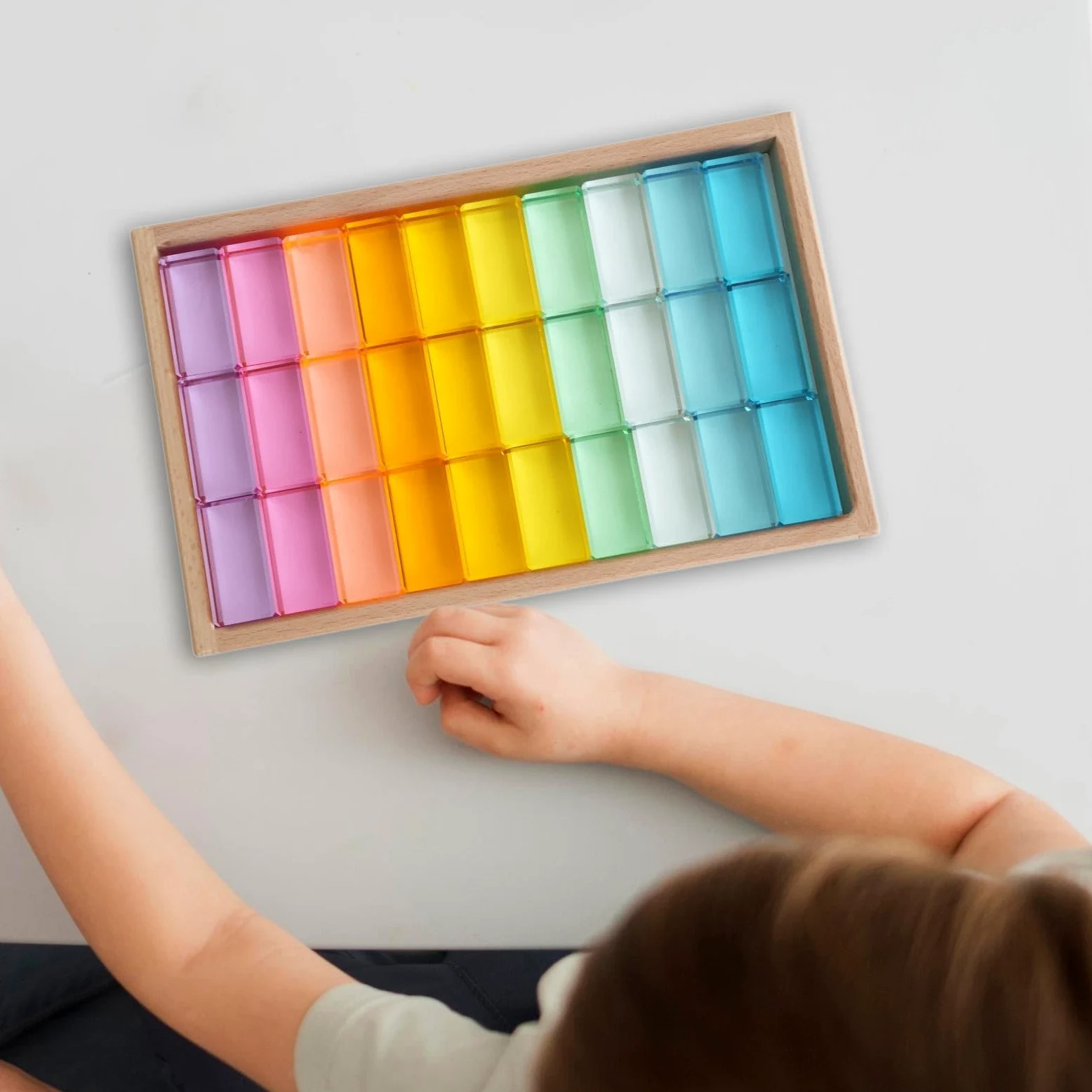 Set di Gioco di Impilamento di Cubi Colorati - Giocattolo Educativo per Bambini, Come immagine, 30 pezzi