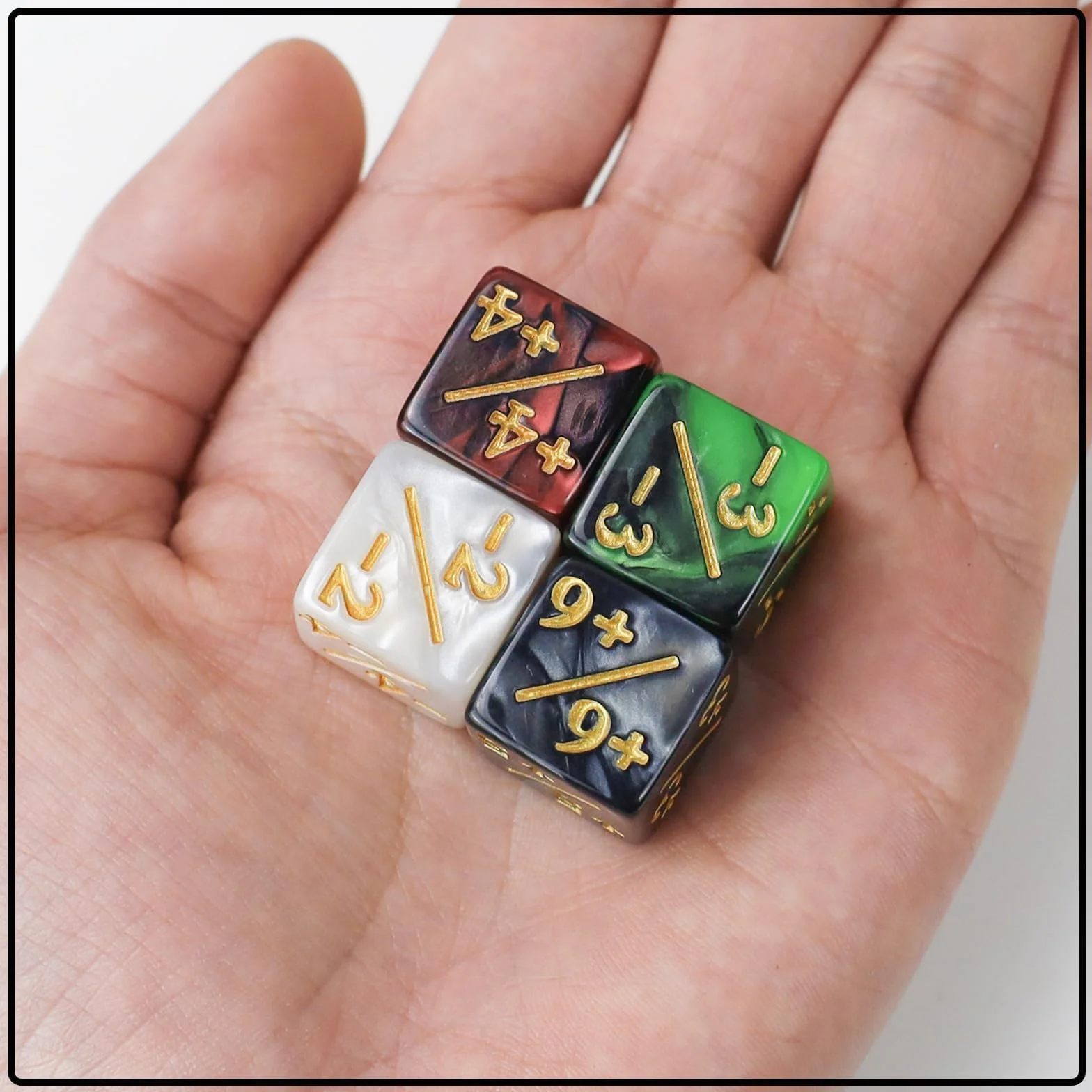 Pezzi Contatori Dadi D6, Fedeltà con Sacchetti, Compatibile con MTG, CCG, Accessori per Gioco di Carte, 4 Tipi