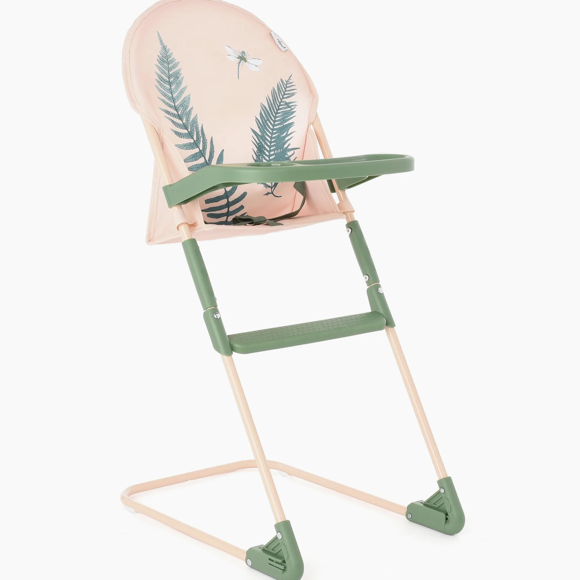 Roma RHS - Seggiolone per bambole, felce, tessuto riciclato ecologico, collezione Royal Horticultural Society, per bambole fino a 42 cm