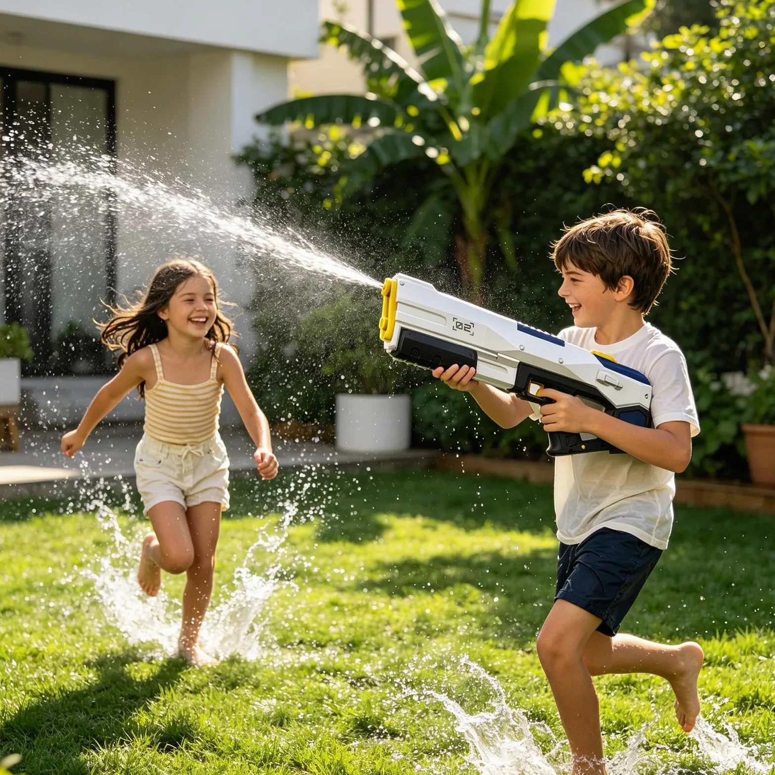 Pistola ad acqua per bambini Potente a lunga distanza automatico | Giocattoli spara acqua per esterni per Cortile, Spiaggia, Piscina, Viaggio, Vacanza, , Prato, Campeggio,