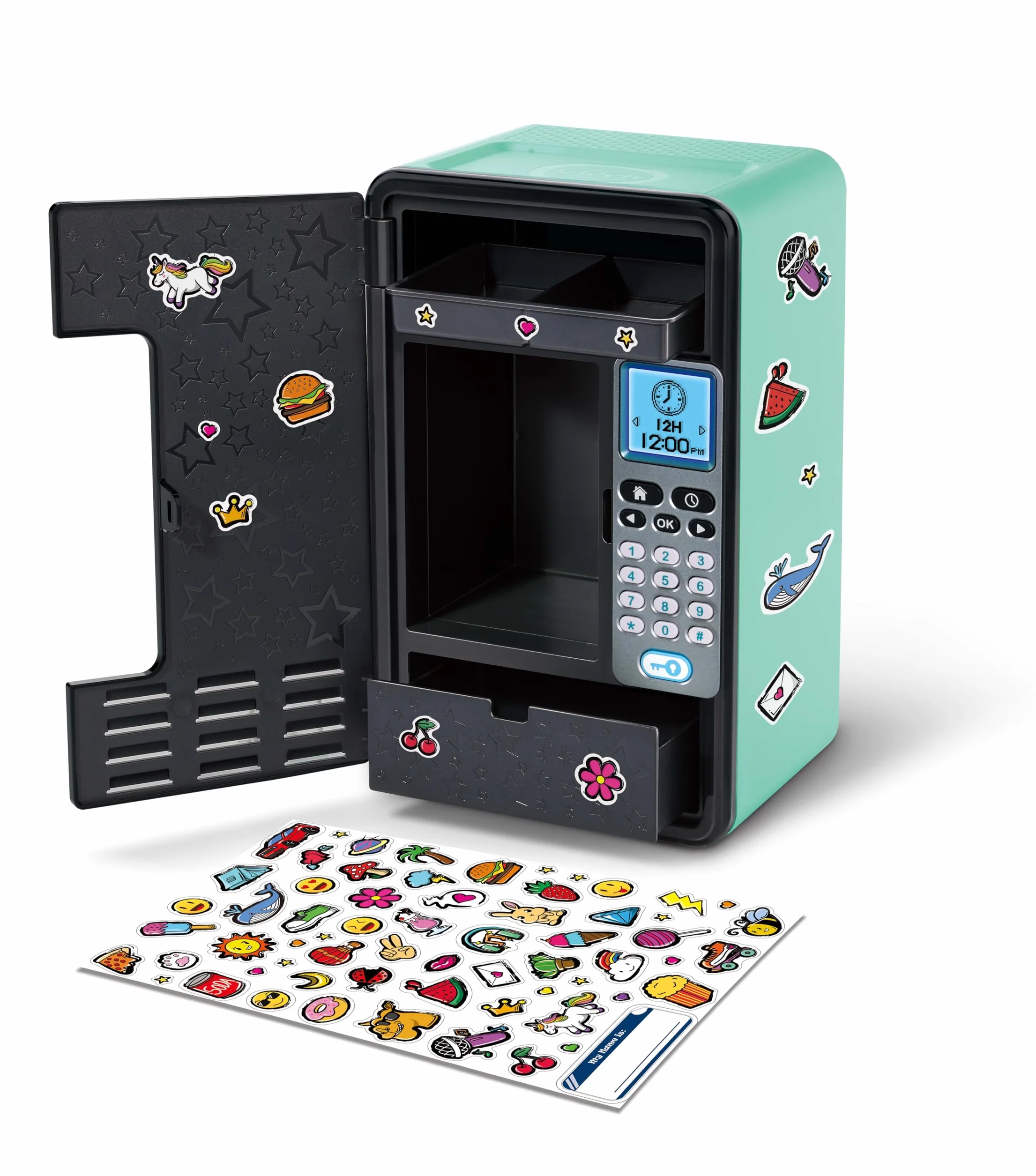 VTech KidiSecrets Magic Locker, Cassaforte Interattiva con Codice Segreto, Inclusi 3 Giochi Educativi, Sticker per Personalizzare il Locker, Lingua Italiana, Batterie Incluse, 6-12 Anni