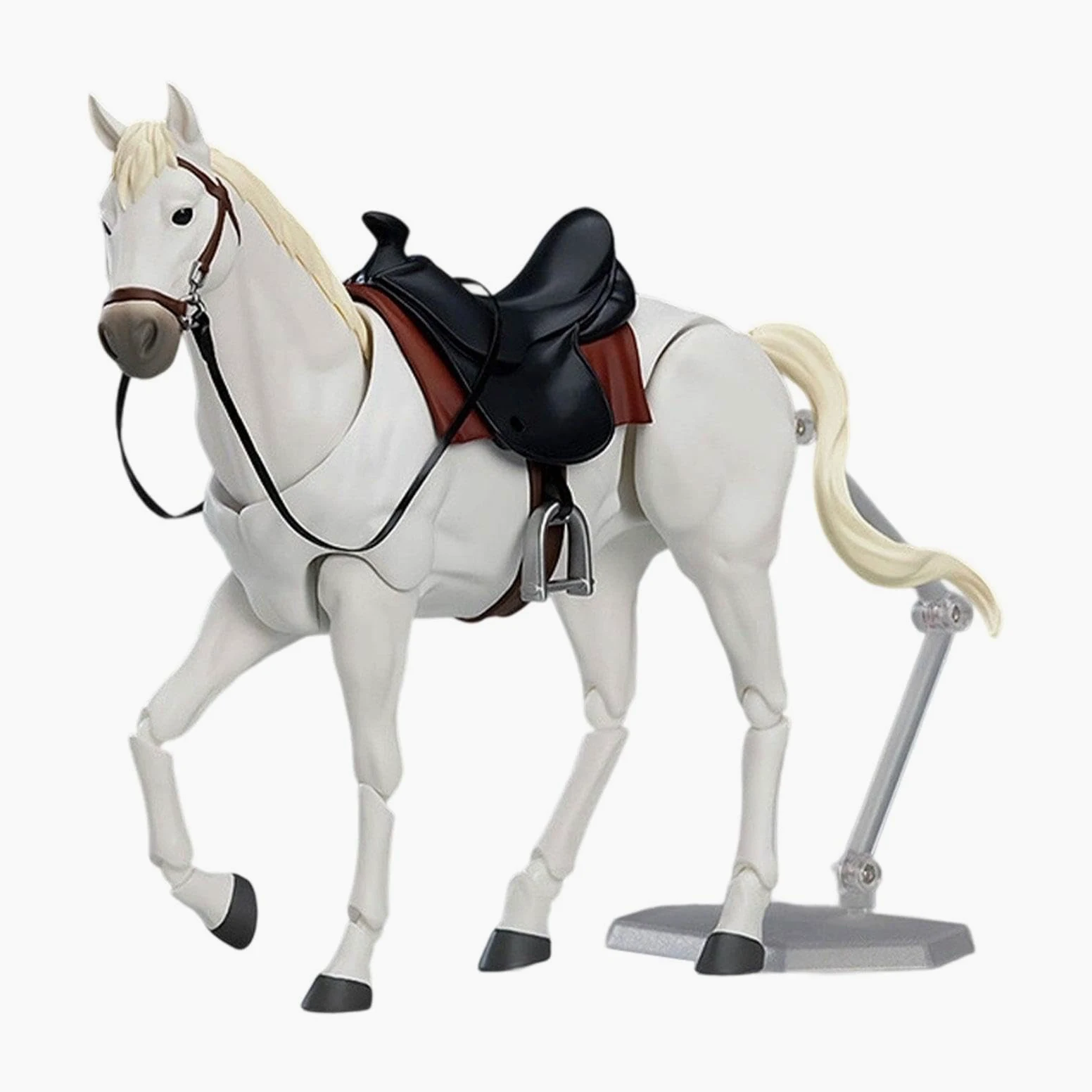 Statuetta di Cavallo Realistica per Decorazione da Scrivania E Progetti Fai da Te, Bianco