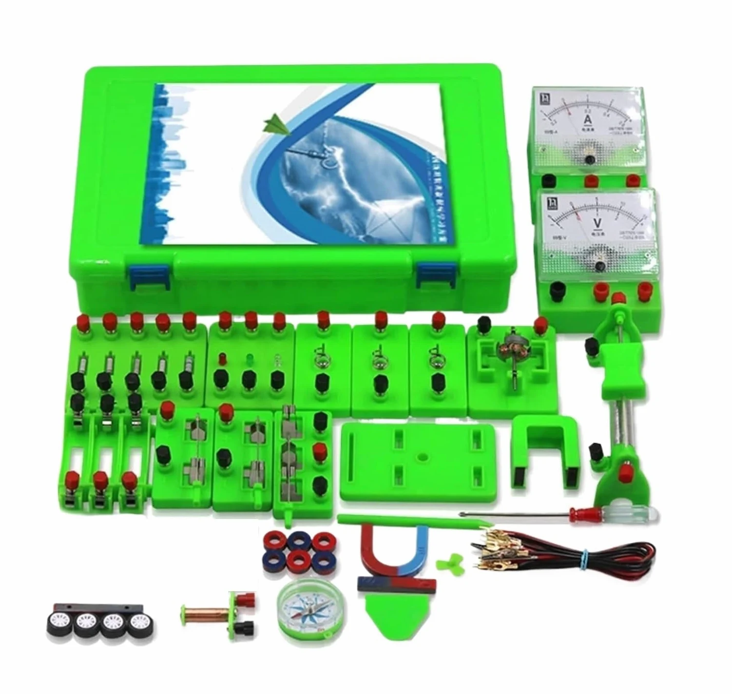Esperimenti Fisici Strumenti Didattici Scatola for Esperimenti di Circuiti Elettrici di Base di Fisica, Strumento Didattico di Elettromagnetismo