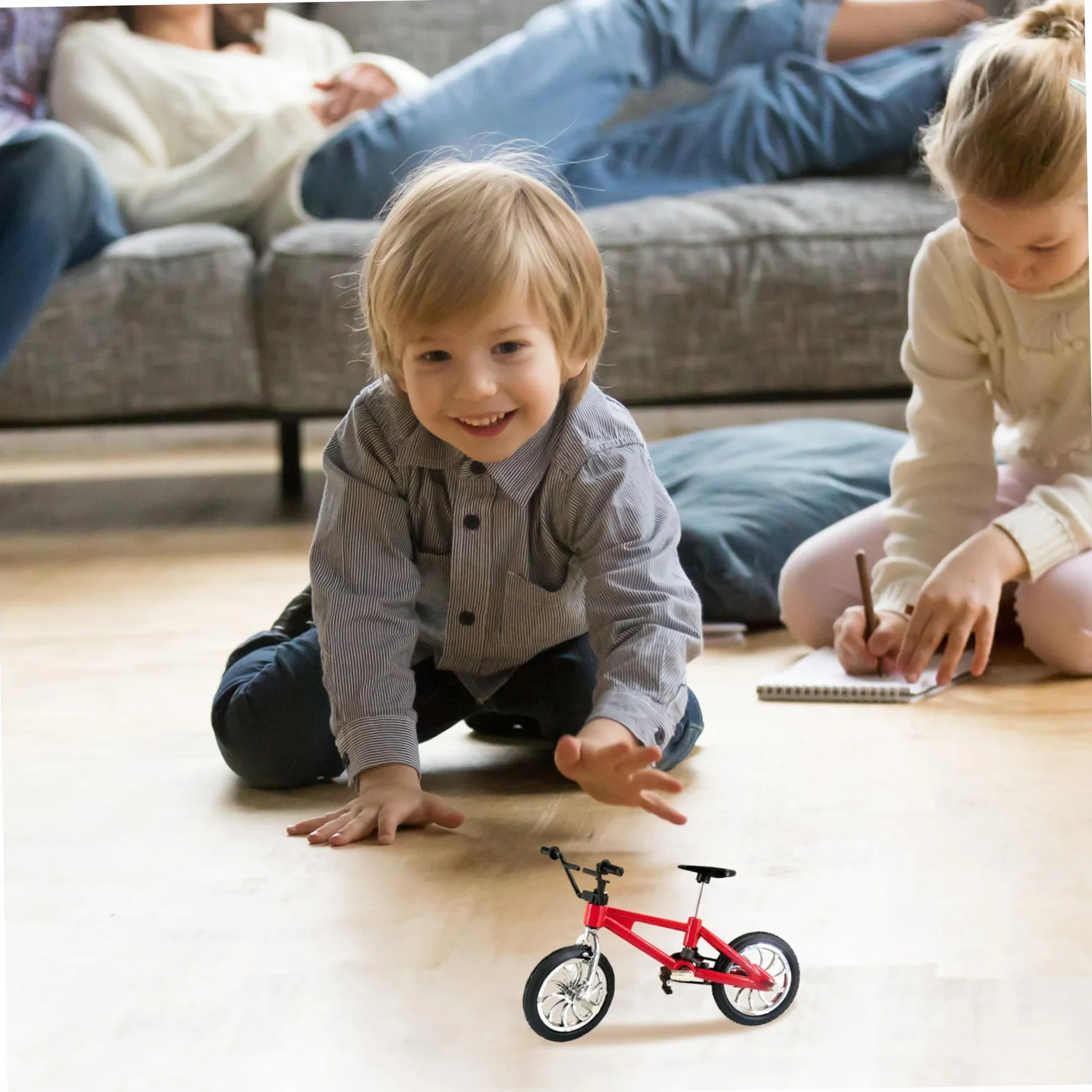Mini BMX Bike 4.1x2.8 'Bike in Lega realistica con autentica Giocattolo in Miniatura da Collezione per Le Bambole e Oggetti di Scena fotografici BMX