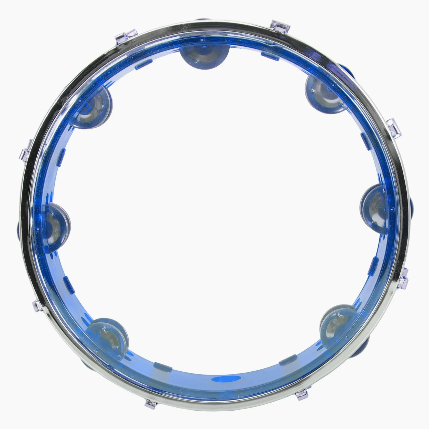 Tambourine per Mano Strumento Musicale Percussione Leggero Sonoro Resistente per Feste e Attività Allaperto Blu