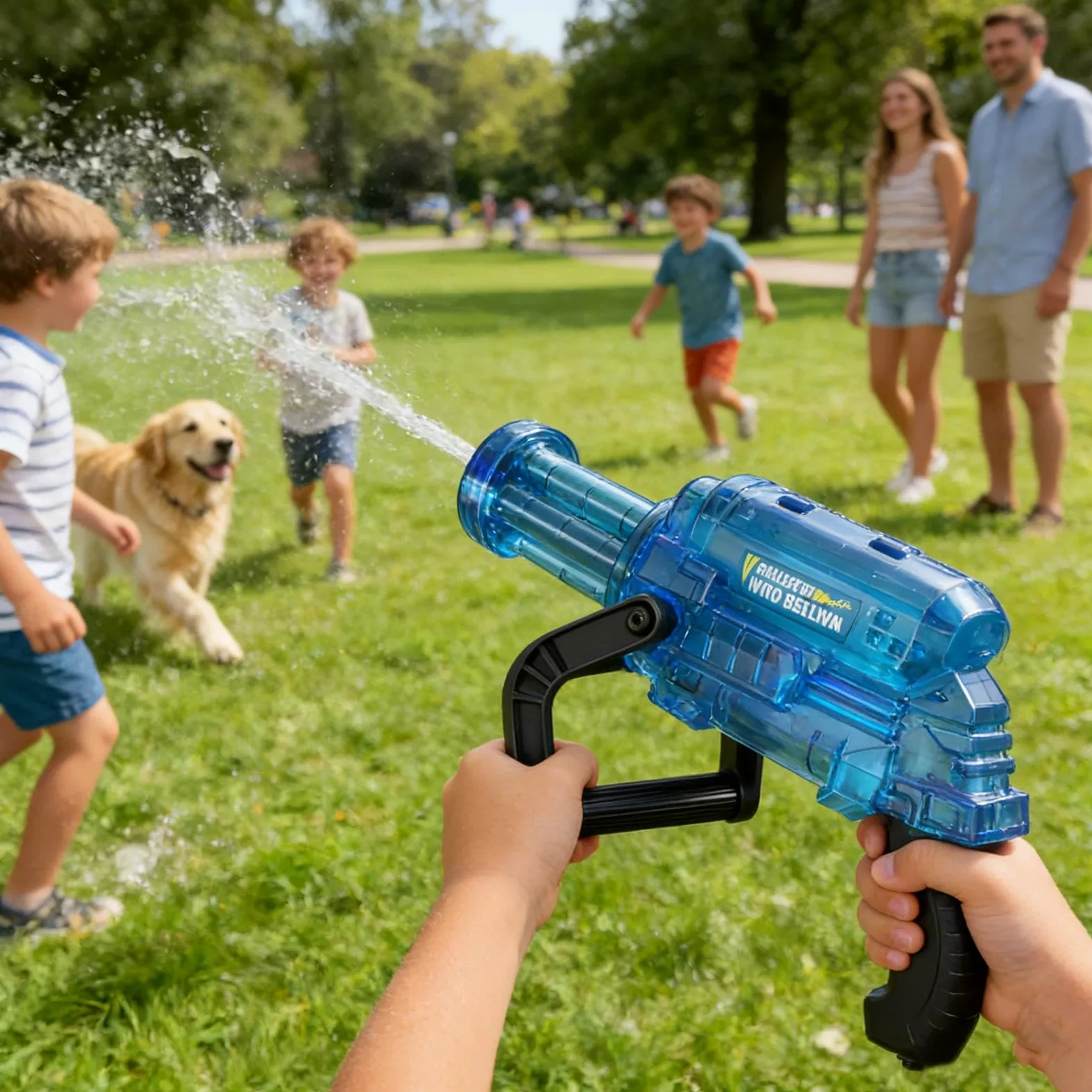 Giocattolo Elettrico per Pistola ad Acqua Sparacqua elettrico con funzione | Giochi da Piscina con Effetti Luce e Fiamma per Festa Giardino Cortile Spiaggia Campeggio