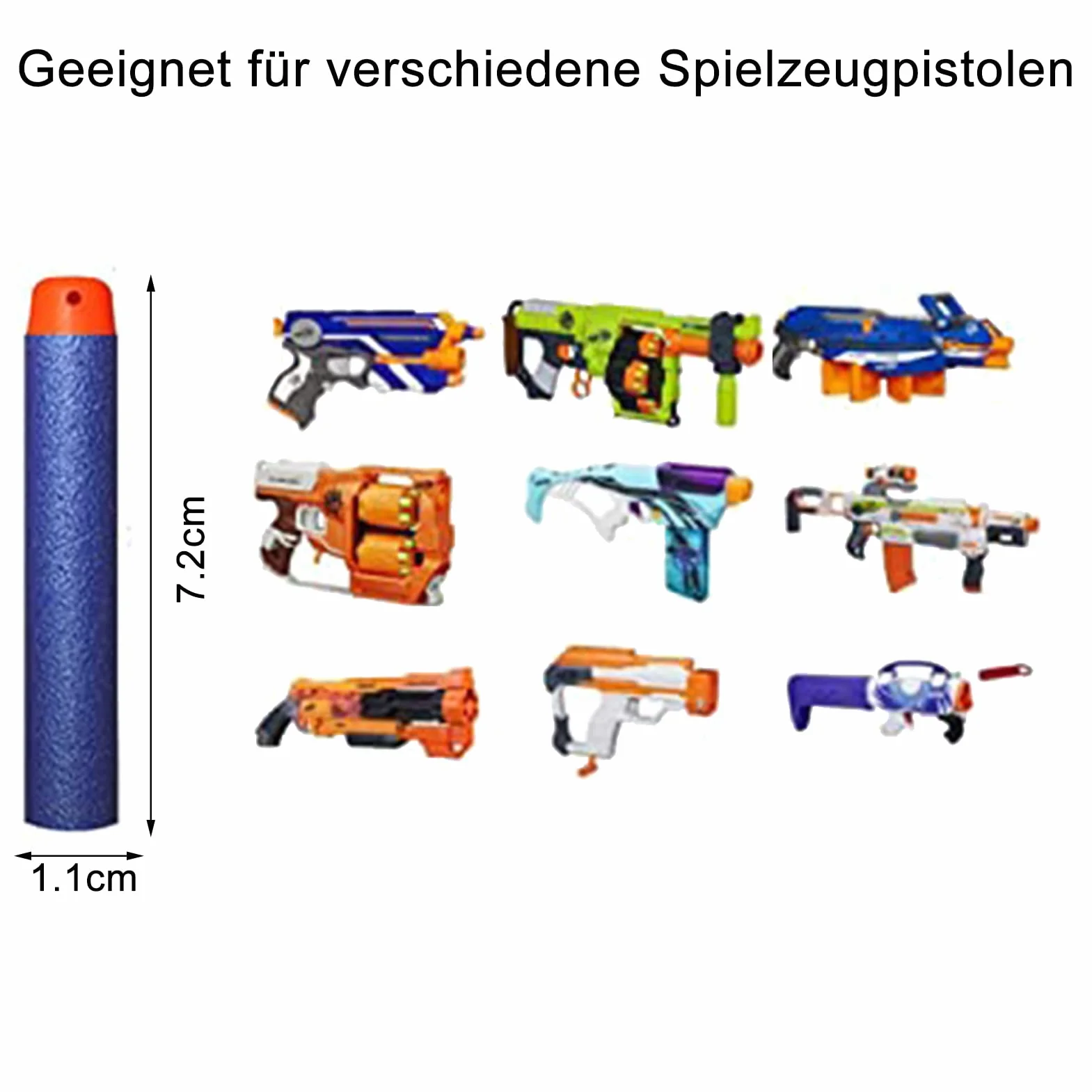 1 pezzo Soft Bullet Pistola Accessori Compatibile 18 Clip Magazine Ricarica Rapida Clip con 60 Pezzi 7.2cm Eva Elite Testa Cava Giocattolo Pistola Morbida Sfera Accessori Schiuma Sfera Morbida