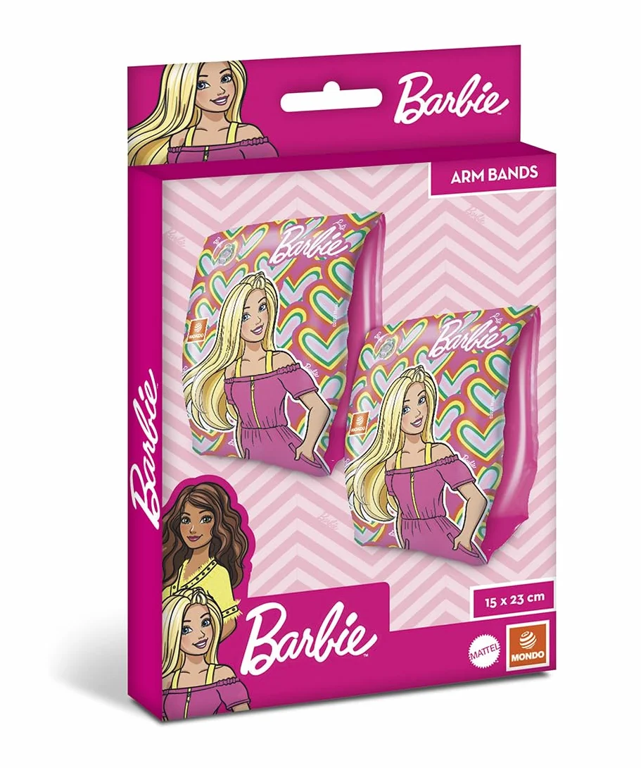 Mondo Toys - BARBIE Arm Bands - Braccioli di Sicurezza per bambini - Materiale PVC - Adatti a bambini da 2 a 6 anni con Peso 6-20 kg - 16936