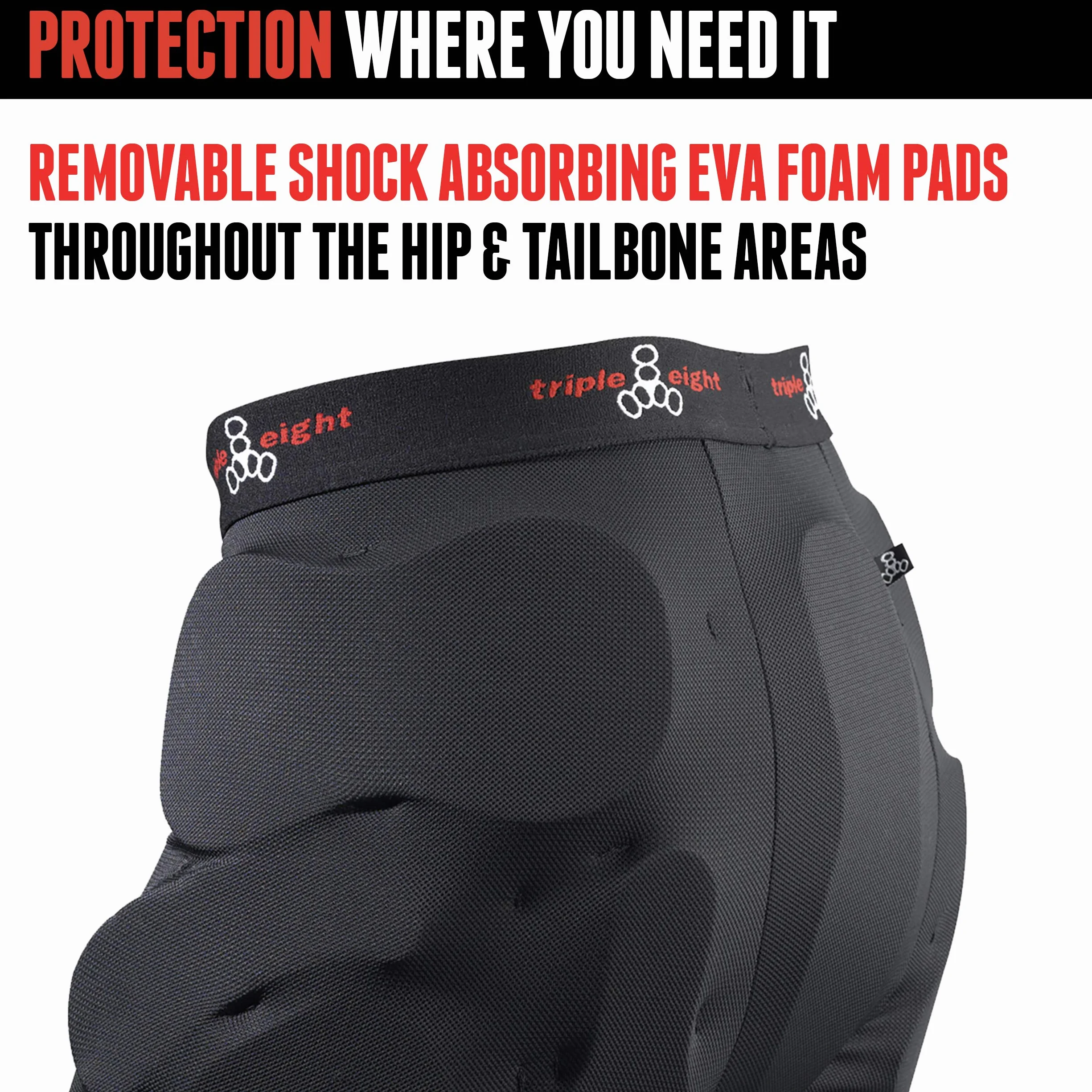 Triple Eight Bumsaver Pantaloncini da Skateboarding Unisex