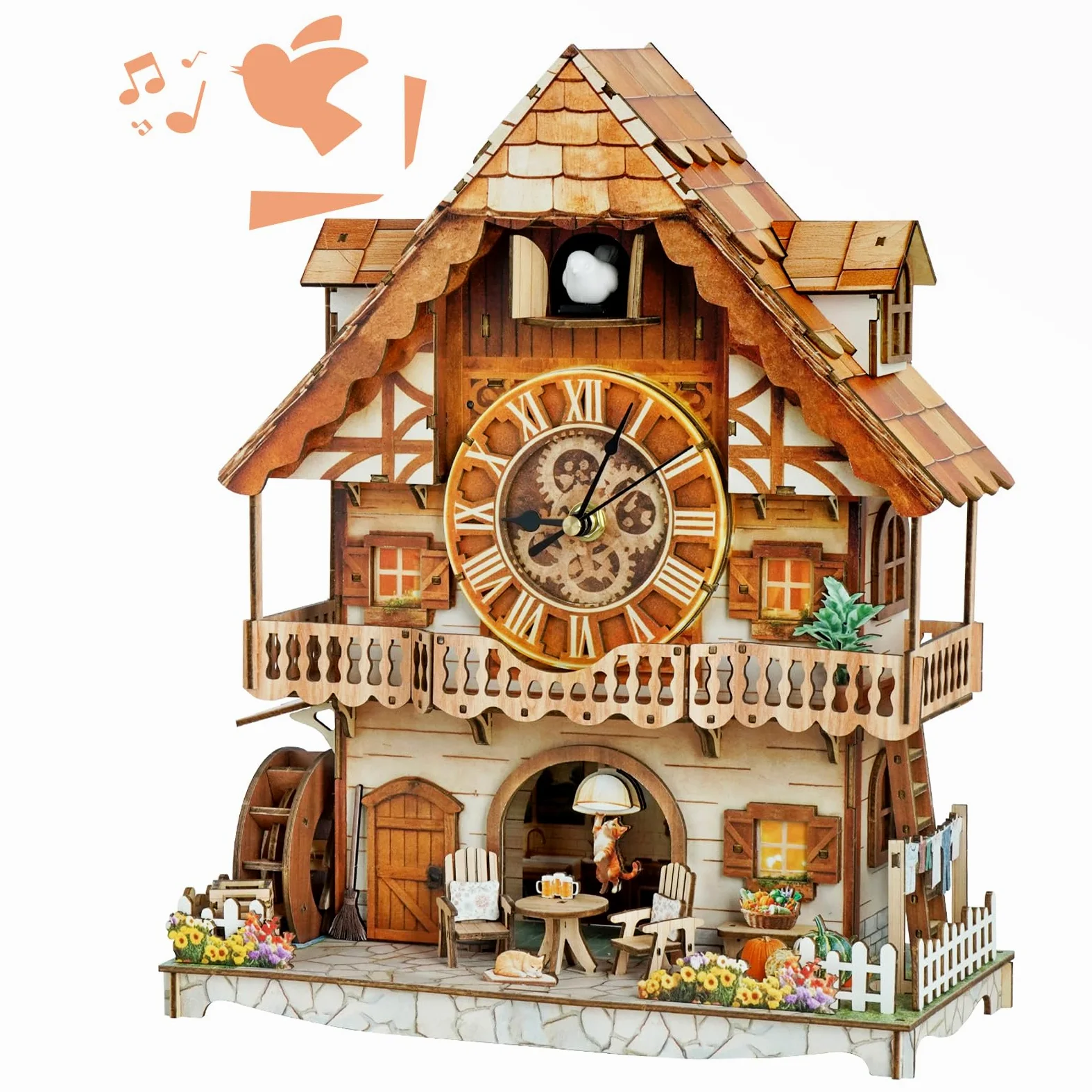 Puzzle in legno 3D per adulti, kit di modellismo, fai da te, per fai da te, decorazione da parete, regalo di compleanno o Natale per donne e uomini dai 14 anni in su (170 pezzi)