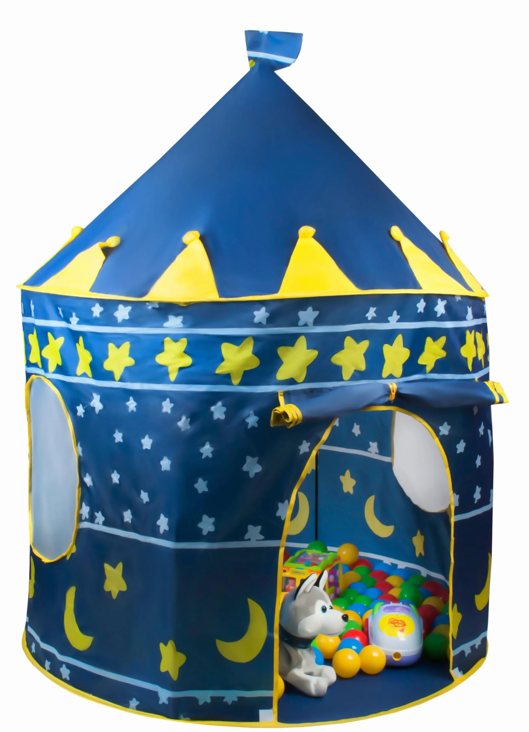 Tenda per bambini - castello/palazzo per casa e giardino - blu #1163