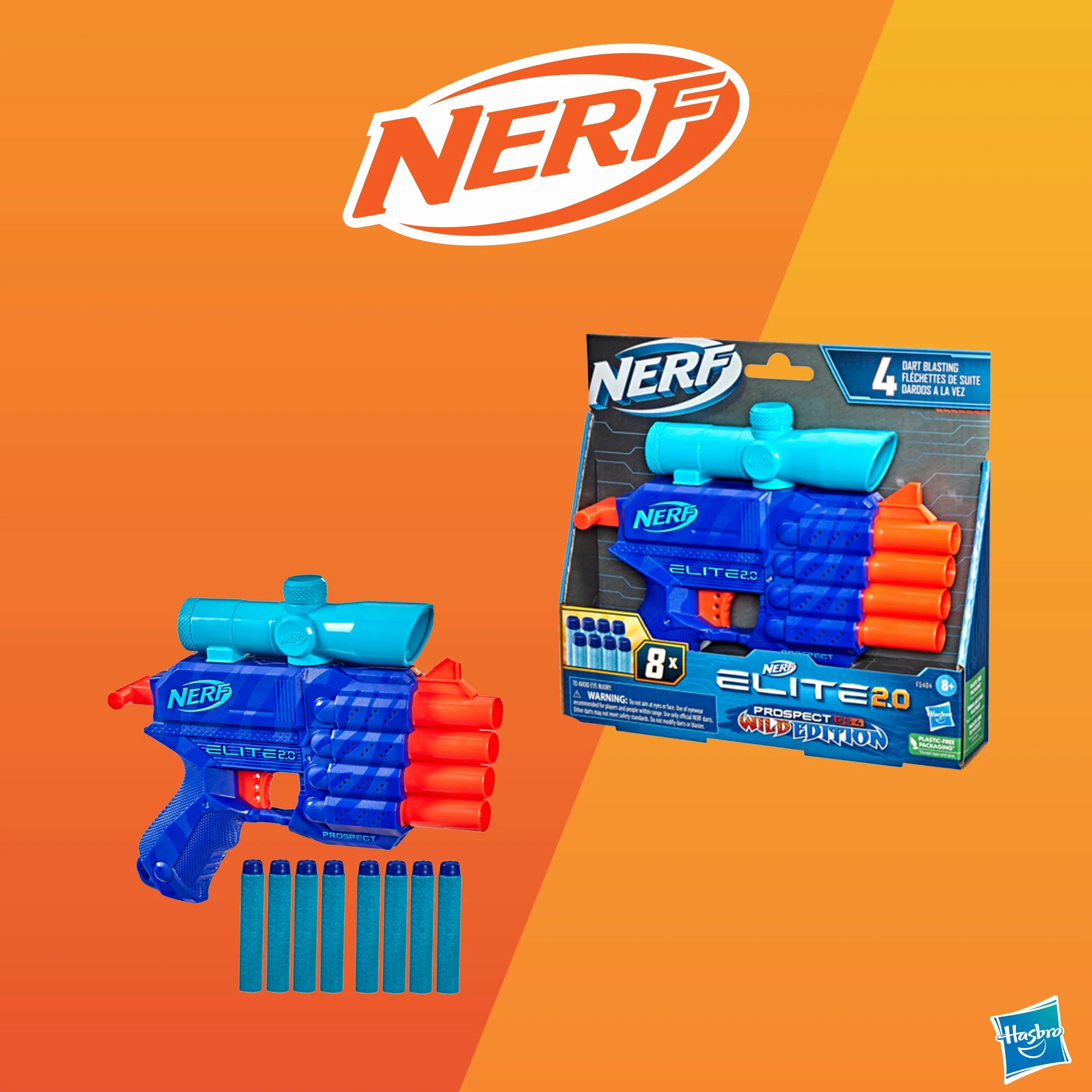 Hasbro Sorpresovo Nerf 2024 - Uovo con sorprese, Include Blaster e Set di bersagli, dagli 8 Anni in su