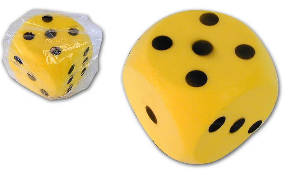 BLUE SKY - Ditale gigante - Gioco all'aperto - 046523 - Giallo - Schiuma - Giocattolo per bambini - 16 cm - Da 3 anni