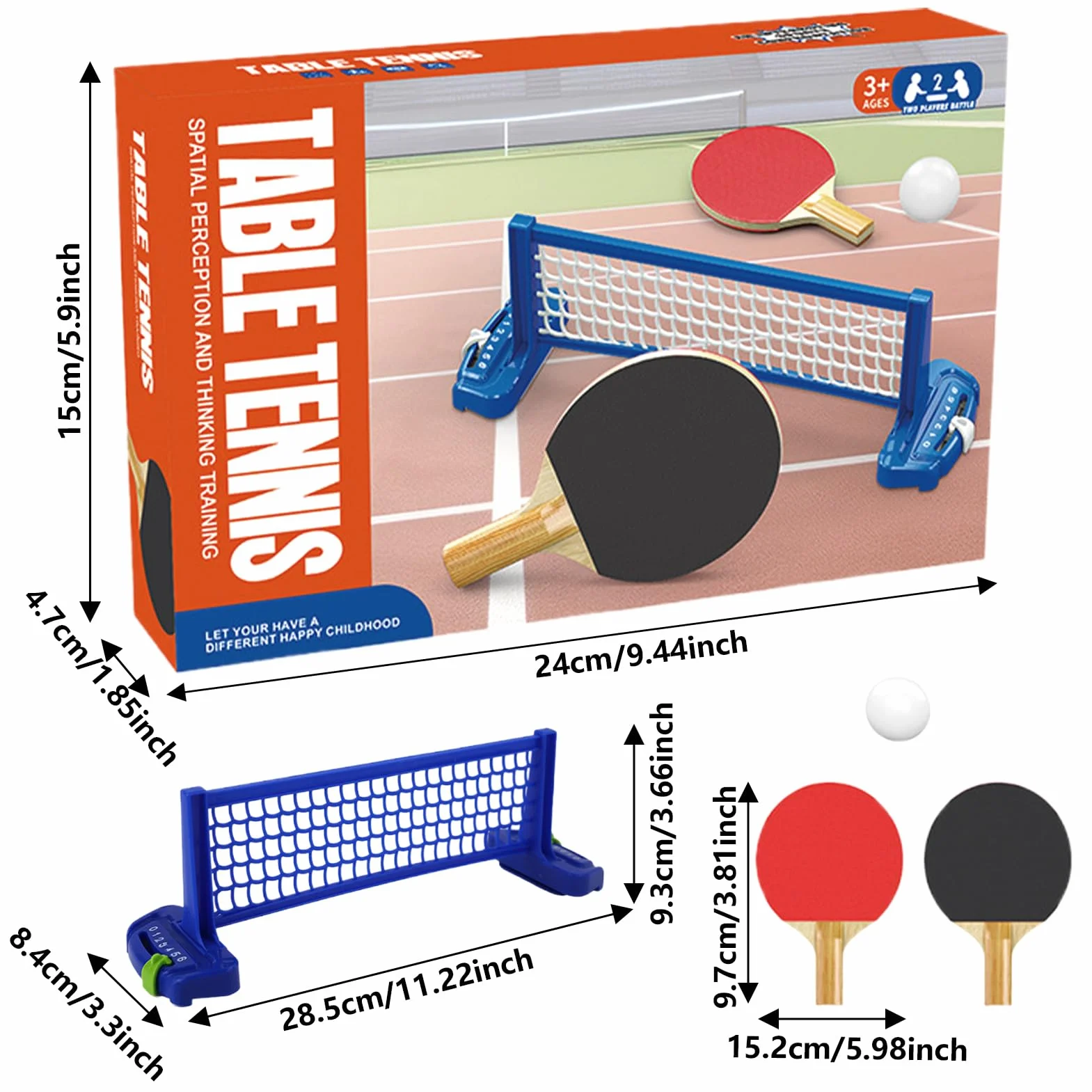 Set Tennis Tavolo Mini Gioco Da Scrivania Bambini Educativo