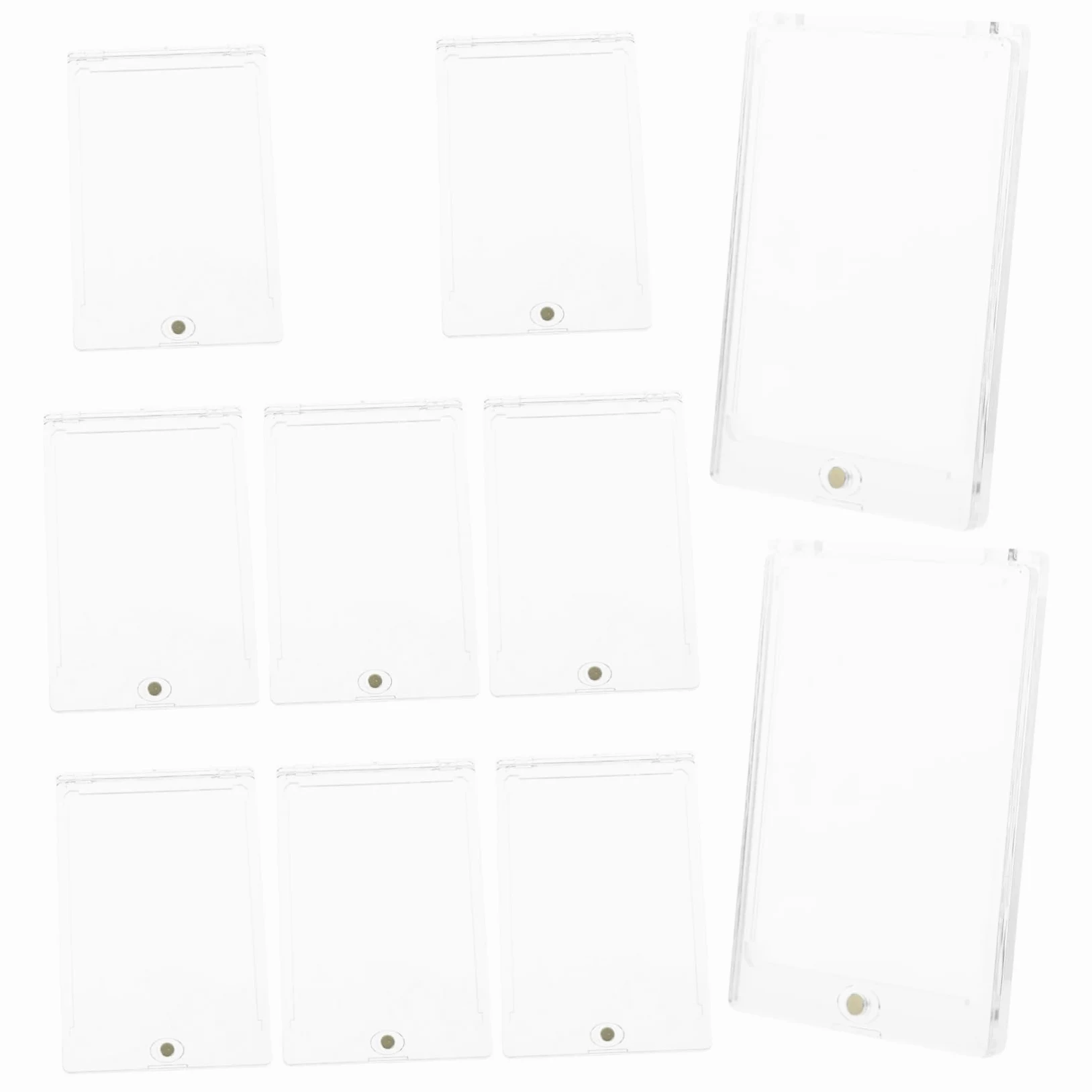 KOMBIUDA 10 Pezzi Custodia Magnetica per Carte Collezionabili in Plastica, Chiusura Magnetica, Protegge e Organizza Carte da Gioco e Sportive