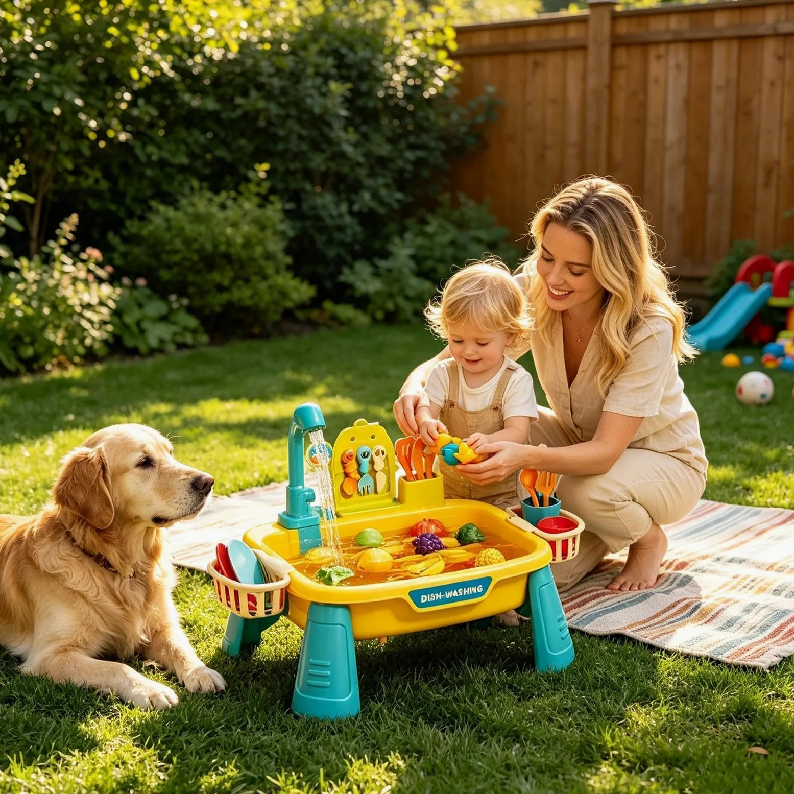 Per Bambini Con Acqua Corrente Giocattoli Sensoriali Elettrici Di Lavaggio | Tavolo Acquatico Esterno per Bambini Interno Esterno Cucina Bagno Giardino Scuola Materna