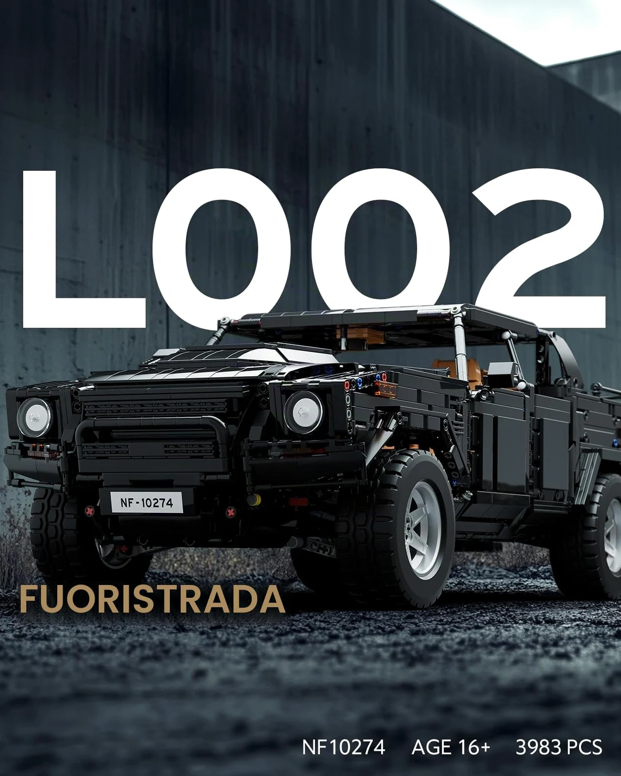 Nifeliz L002 Set di costruzioni di Auto Fuoristrada per adulti, Modellino di Auto da Collezione Scala 1:8 da Costruire, Offroad Regalo per Uomo, Donna, Lui o Lei (3983 pezzi, NF10274)