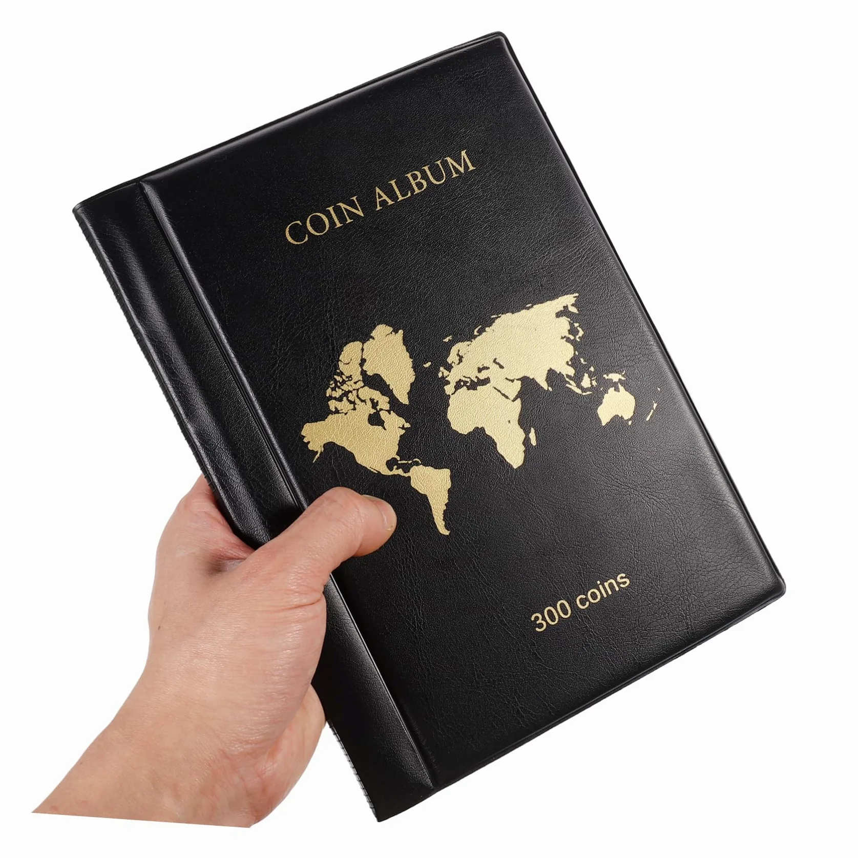 ibasenice Album per Monete da Collezione Grandi Design Trasparente Raccoglitore Sicuro Materiale PVC Resistente per Collezionisti di Monete e Carta Moneta