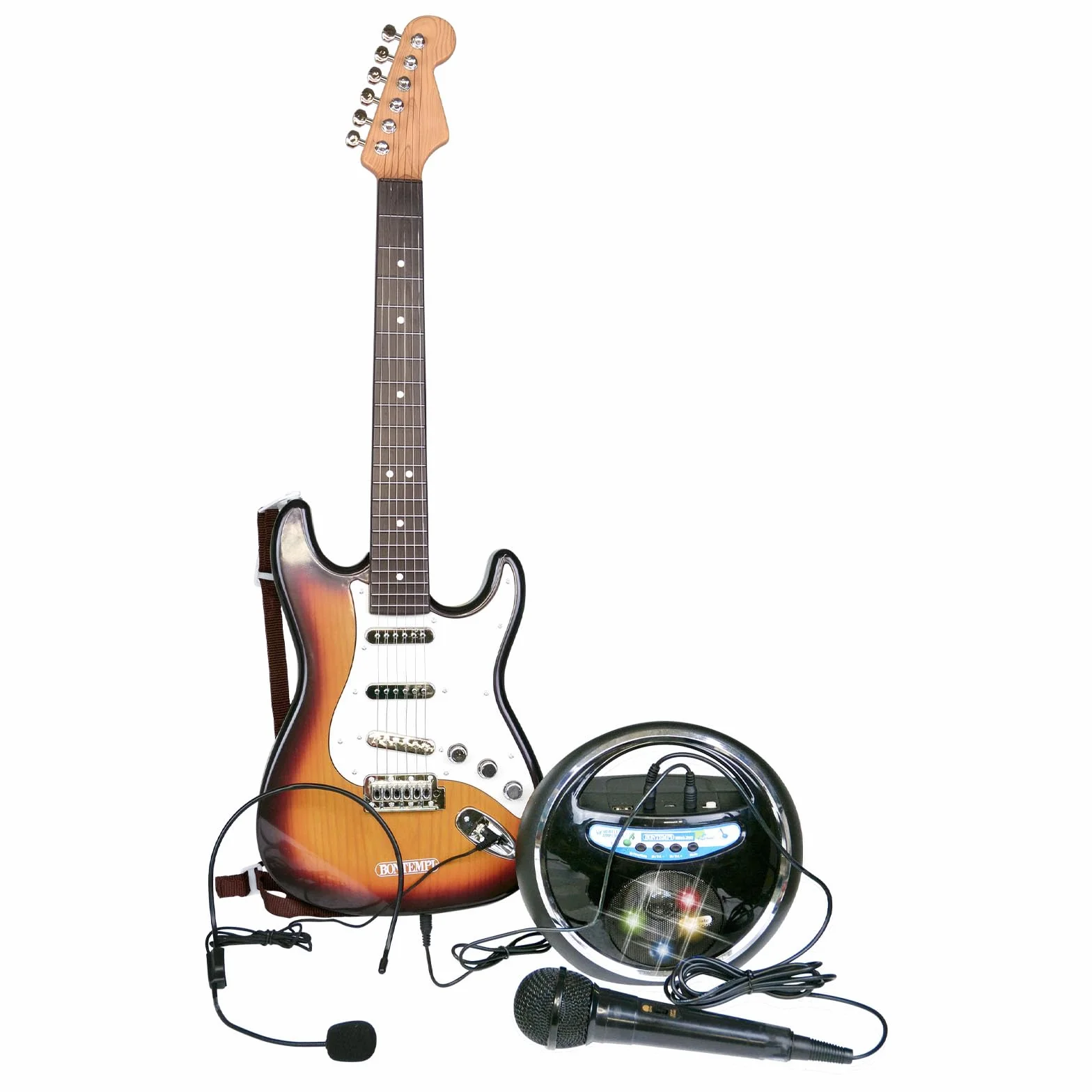 Bontempi | RockMaster - Chitarra Elettronica e Amplificatore Wireless per le tue Esigenze Rock, 210x200x110 mm