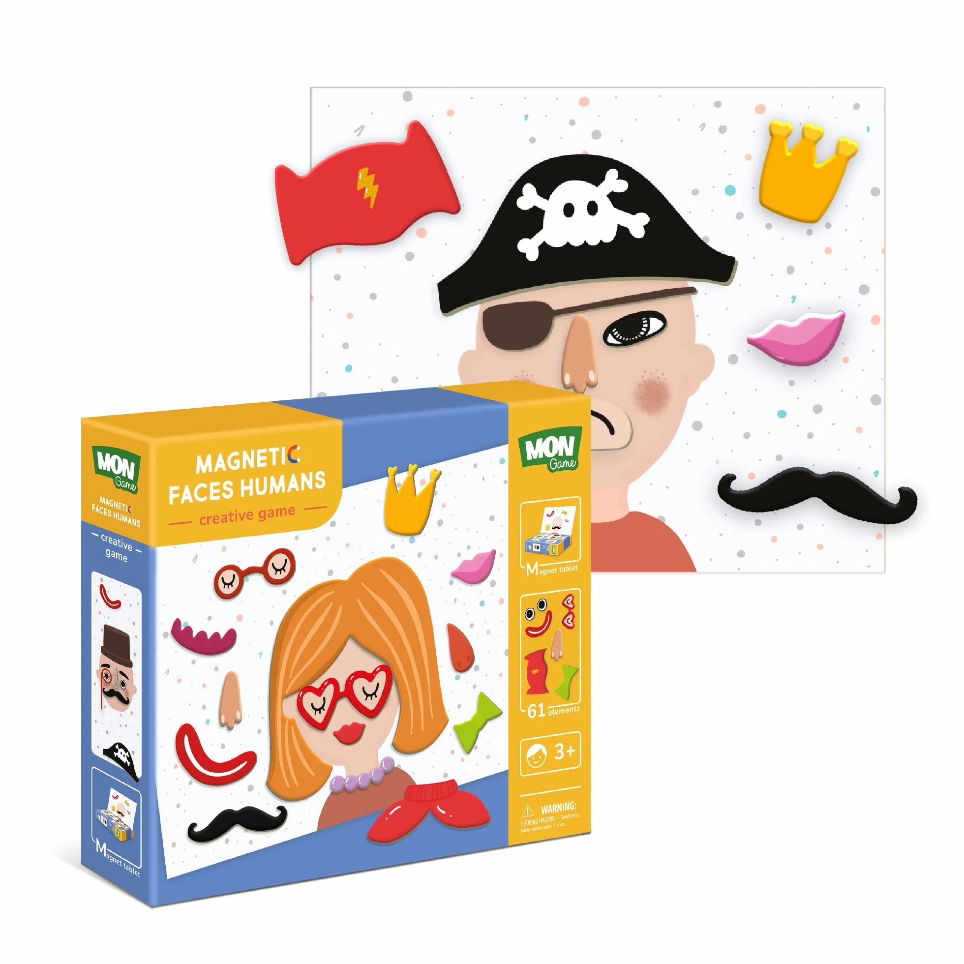 Gioco creativo magnetico viso umano per bambini dai 3 anni in più Lavagna magnetica con elementi magnetici Dodo Regalo educativo dettagliato perfetto per ragazzi e ragazze
