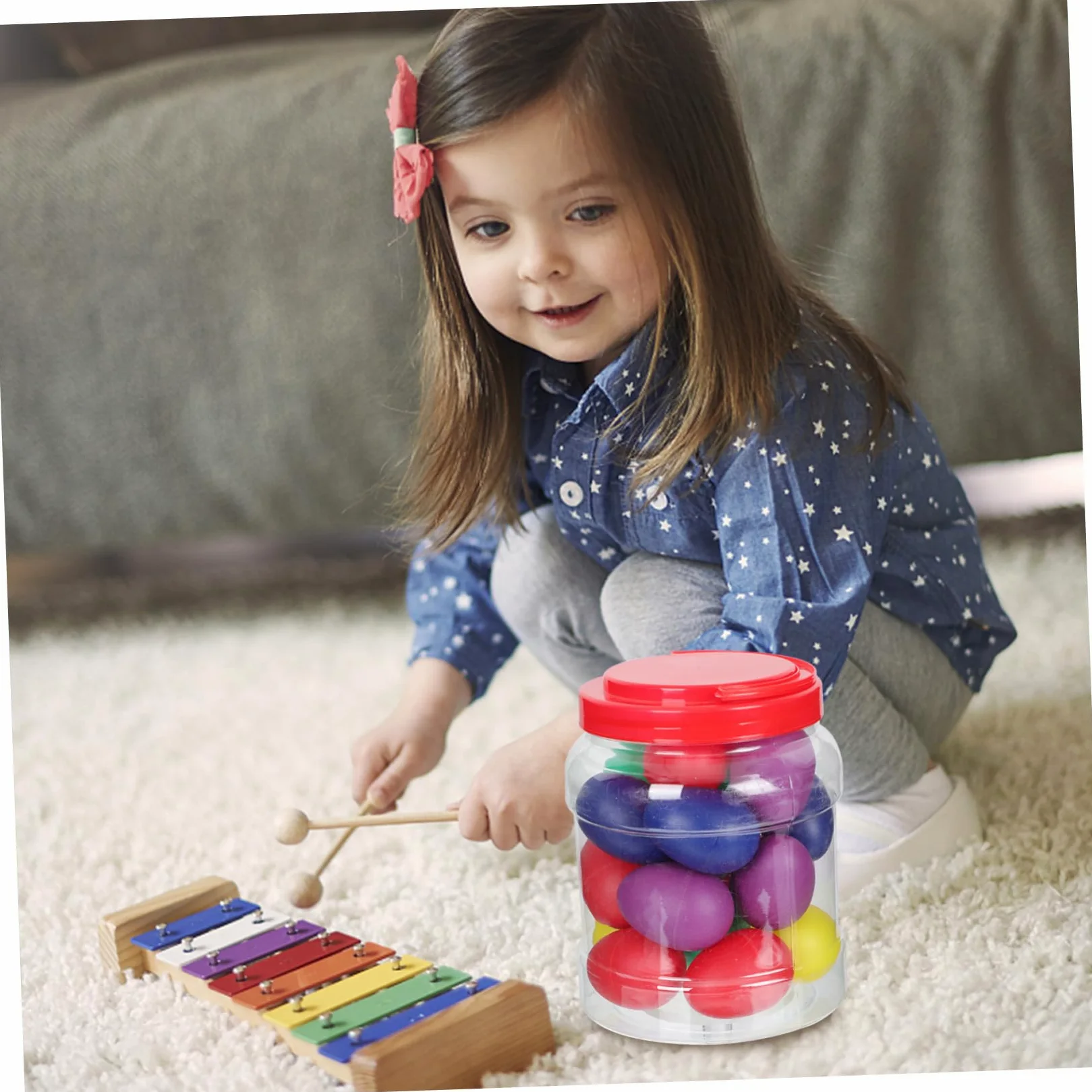Toddmomy 20 Strumenti Musicali a Uovo per Percussioni per Ragazzo Ragazza, Portatili in Plastica Superficie Liscia per Educazione Precoce e Compleanni Colore Casuale