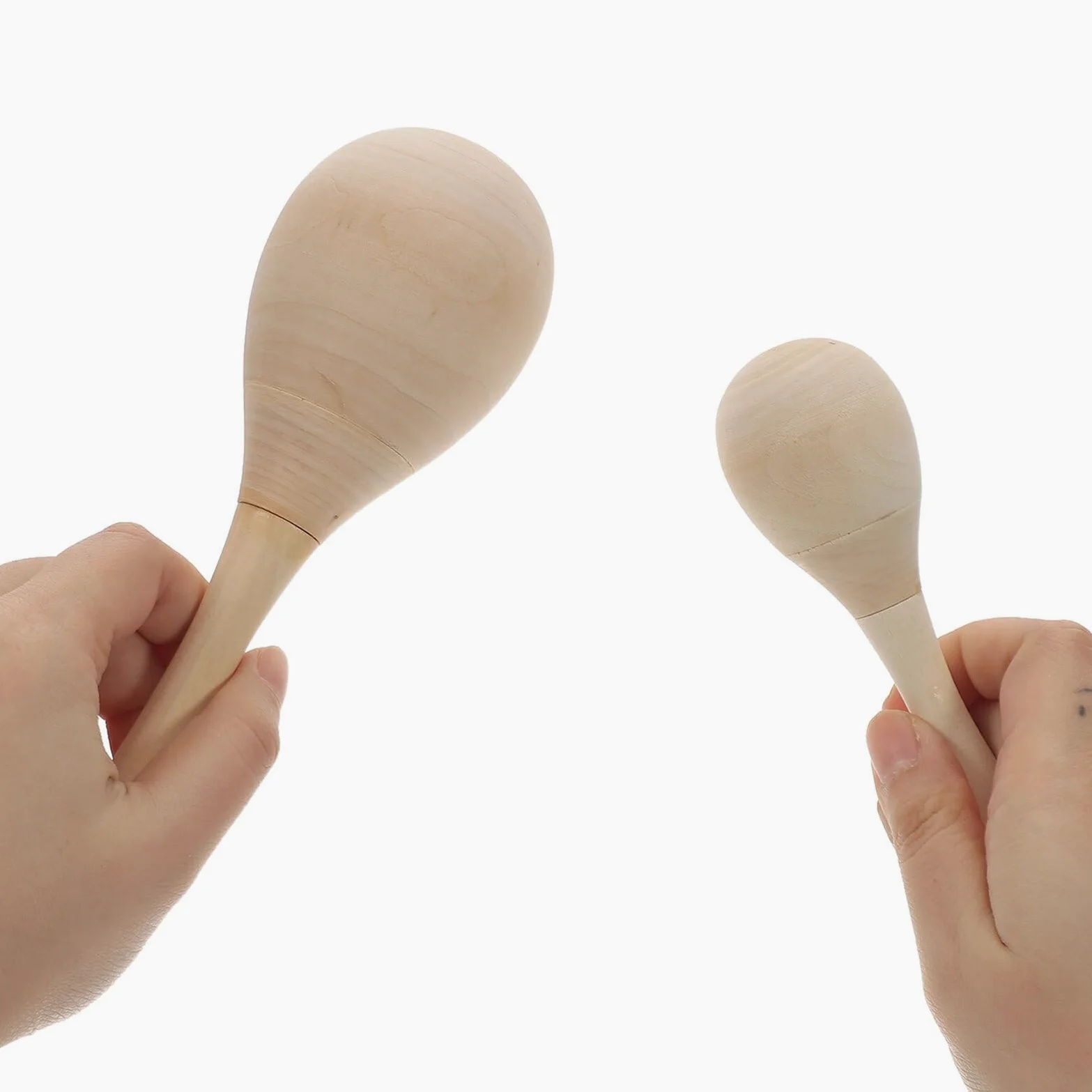 12 Pezzi Maracas in Legno per Ragazzo Ragazza, Giocattoli Musicali Educativi per Feste e Casa, Strumenti Percussivi Fai da Te per Sviluppo Coordinazione Manuale e Artistica