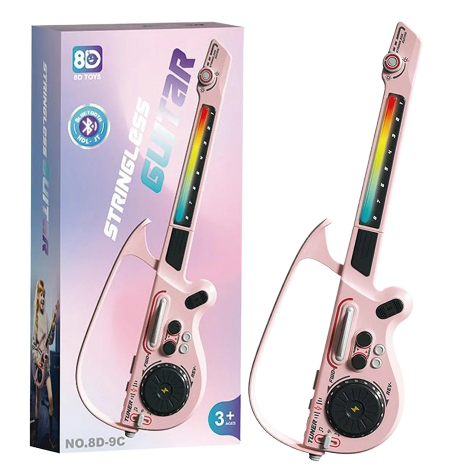 Chitarra Elettrica per Bambini Strumento Musicale Pieghievole Senza Corde | Chitarra Karaoke Ricaricabile Giocattoli Per Ragazzi Ragazze Principianti Pratica Casa Viaggio Regalo Compleanno Natale