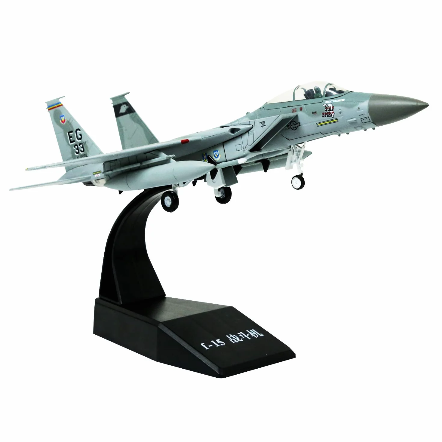 Lose Fun Park 1:100 Modello di Aereo Militare F-15 Eagle Diecast Fighter Modello di Aereo da Caccia in Lega