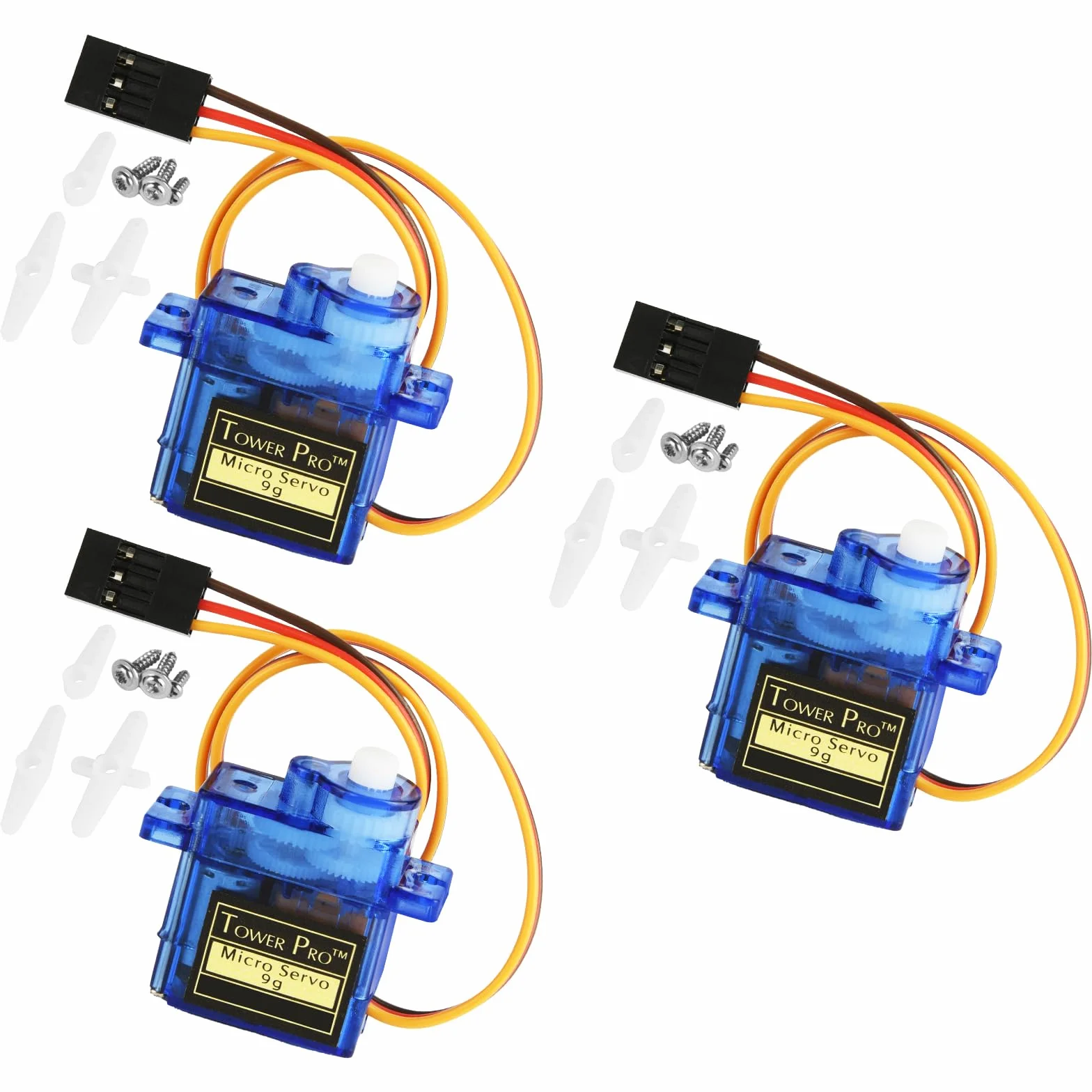 HOTUT 3 Pezzi Servo Motore Digitale Servomotore, Servo Micro Motor Gear Servo ad Alta Velocità, 180° Digitale Servo per RC Elicottero Aereo Auto Barca Smart Robot Controlli