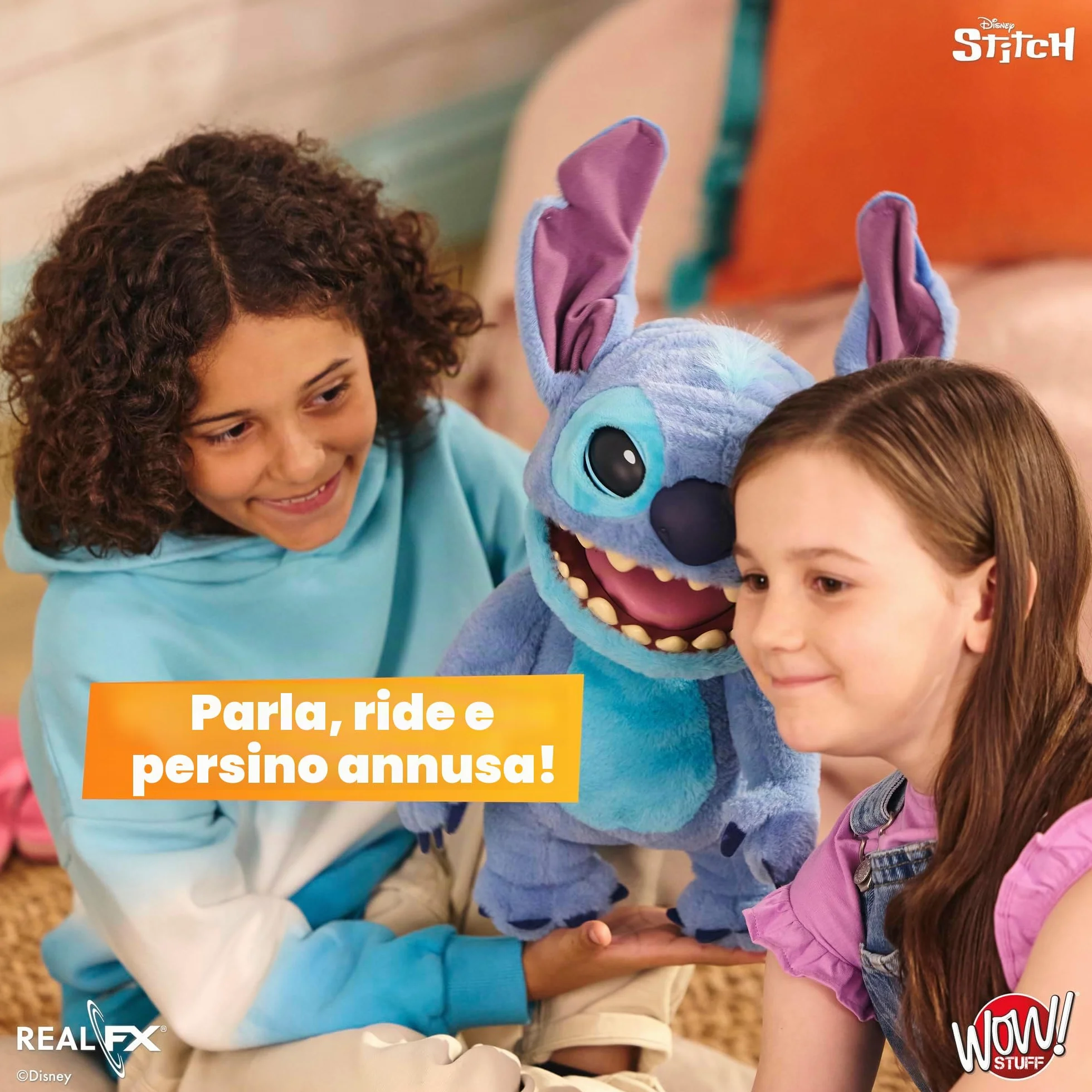 Disney Stitch Pupazzo Animatronico Peluche Real FX 100+ Azioni Suono 1a Edizione 6+