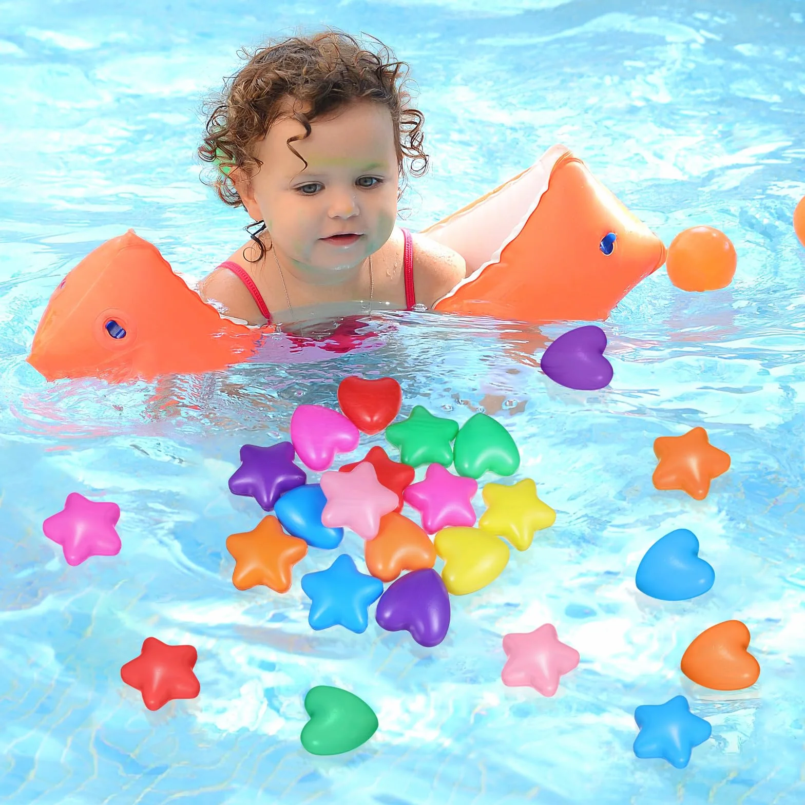 ifundom Set di 100 palline colorate con motivo a stelle e stelle, per feste di compleanno