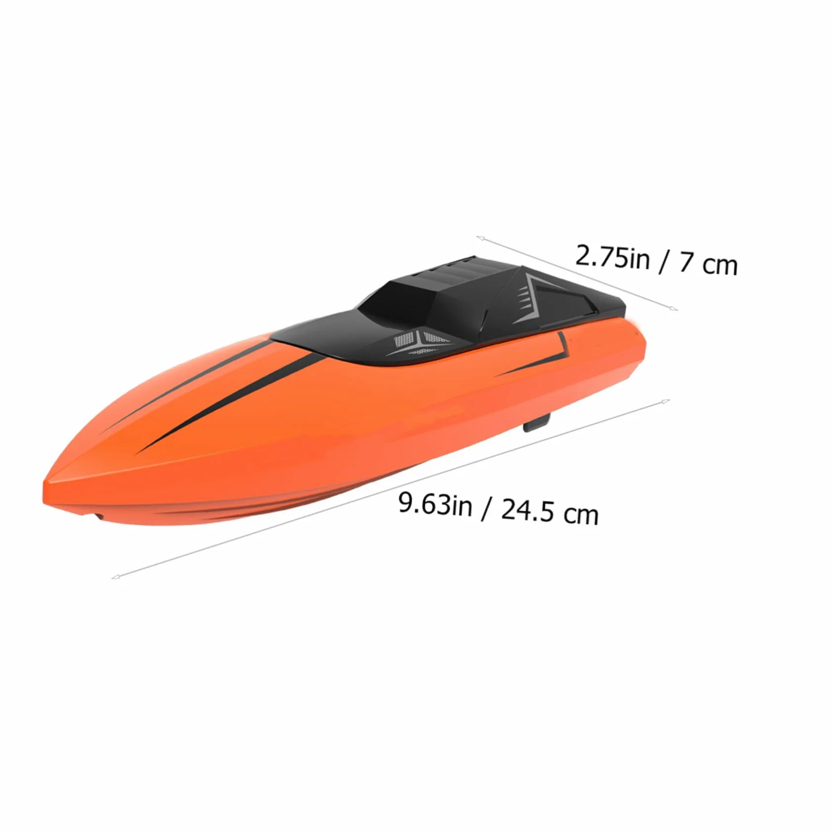 Toyvian 1set Motoscafo Elettrico Radiocomandato Per Design Aerodinamico Piscina e Laghi Colore Arancione