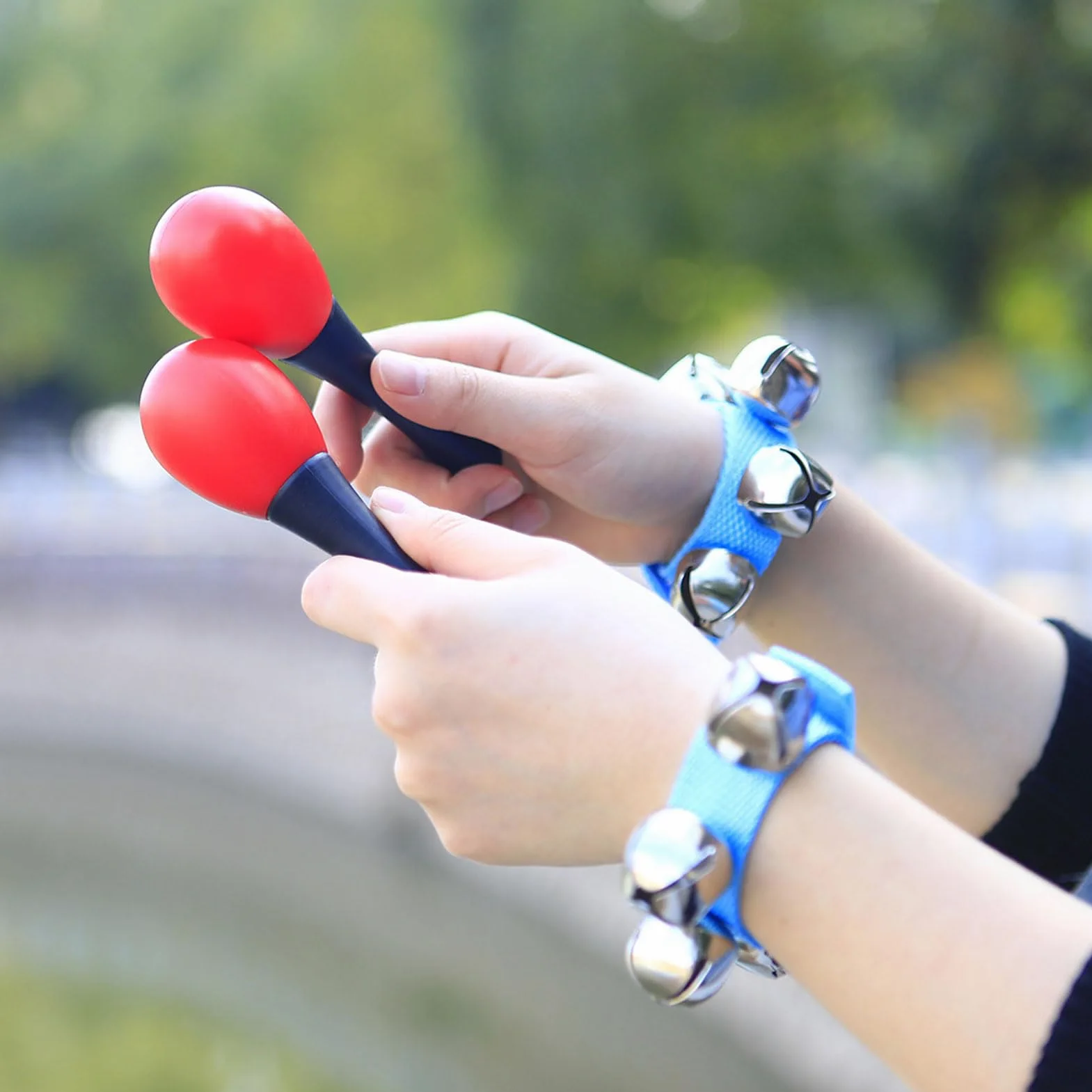 Keenso Strumenti Musicali per Bambini, Set di Percussioni con Tamburello e Battagli Maracas, Dai 3 Agli 8 Anni, Giocattoli Musicali Educativi per Bambini
