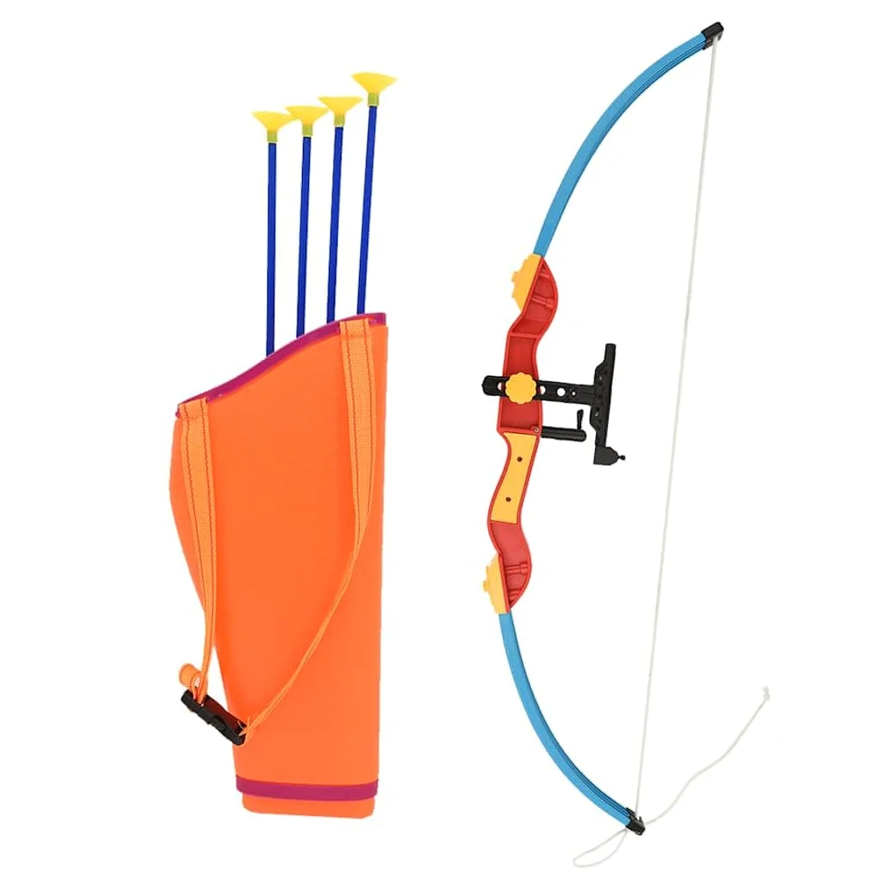 Arco per bambini con arco da 76 cm e 4 frecce a ventosa per giochi all'aperto, adatto per bambini dai 6 anni in su, favorisce la coordinazione, la concentrazione e le capacità motorie in