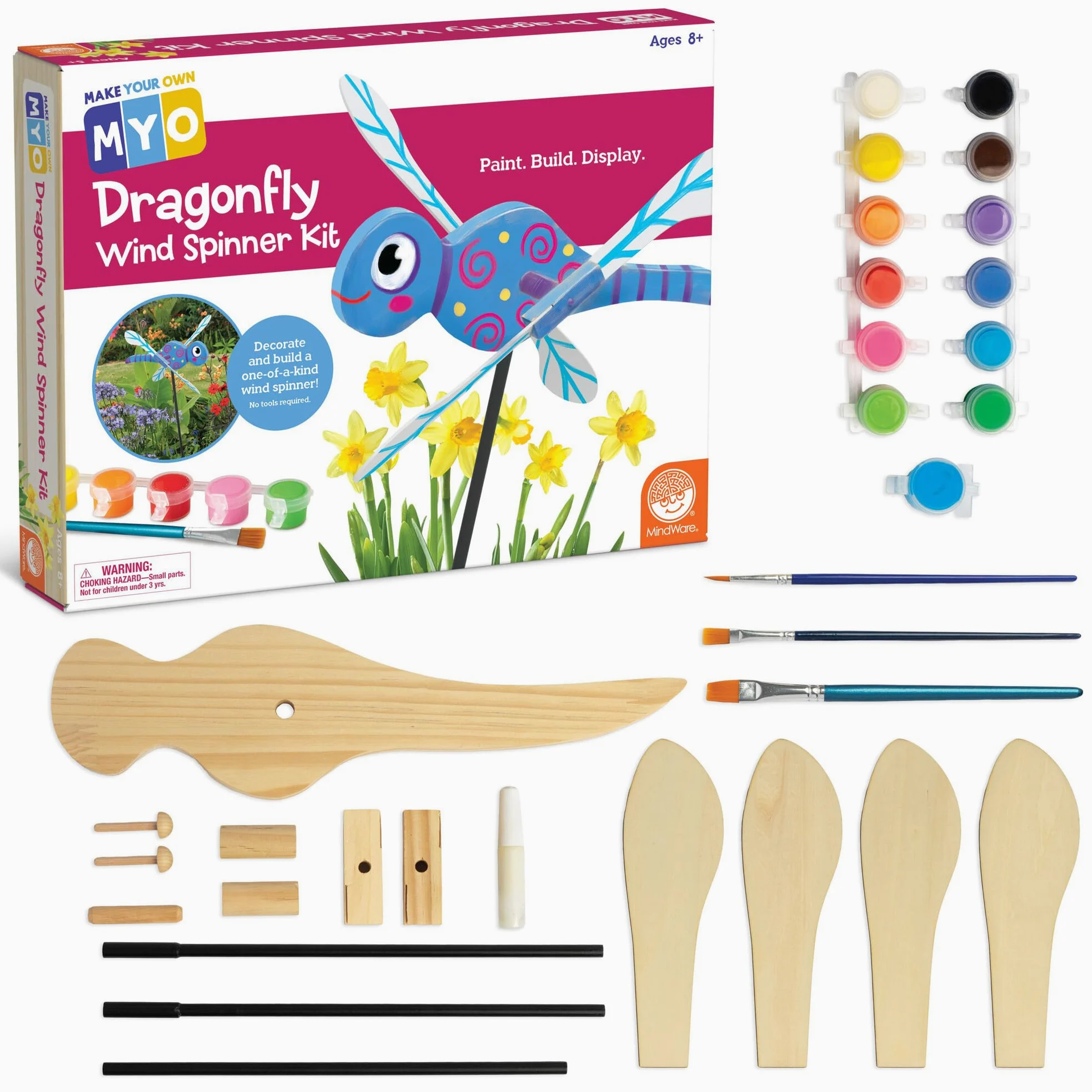 MindWare Kit fai da te in legno con libellula, per costruire e decorare per bambini dagli 8 anni in su