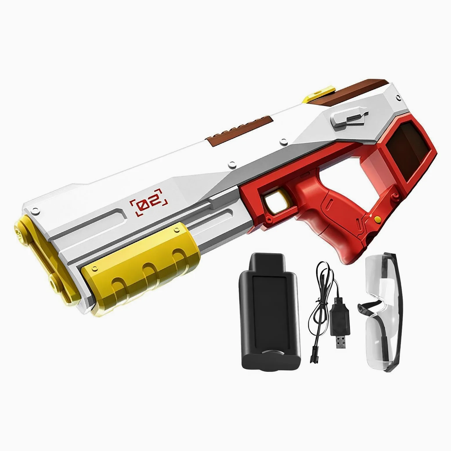 Pistola ad acqua per bambini Elettrica a Grande Capacità e Lunga Gittata | Giochi d'acqua per piscina esterna per Cortile, Spiaggia, Piscina, Viaggio, Vacanza, , Prato, Campeggio,