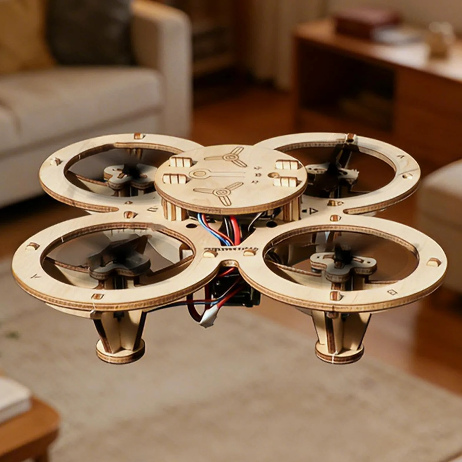 Kit Di Costruzione Drone Volante Educativo Da Assemblare Con Radiocomando | Kit Di Montaggio Per Drone In Legno Per Bambini Compleanno Hobby Attività Casa Interno Festa Vacanza Casa Giochi Scuola