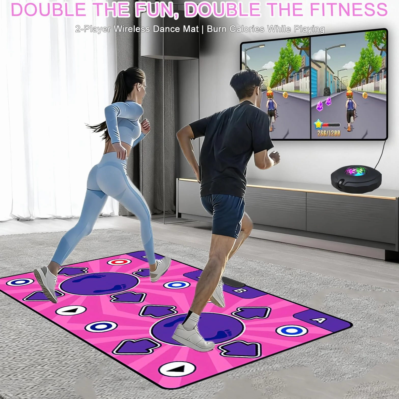 Interaktywny Tappetino da Ballo z Kamerą AR HDMI 100+ Gier Antypoślizgowy Dla Dzieci