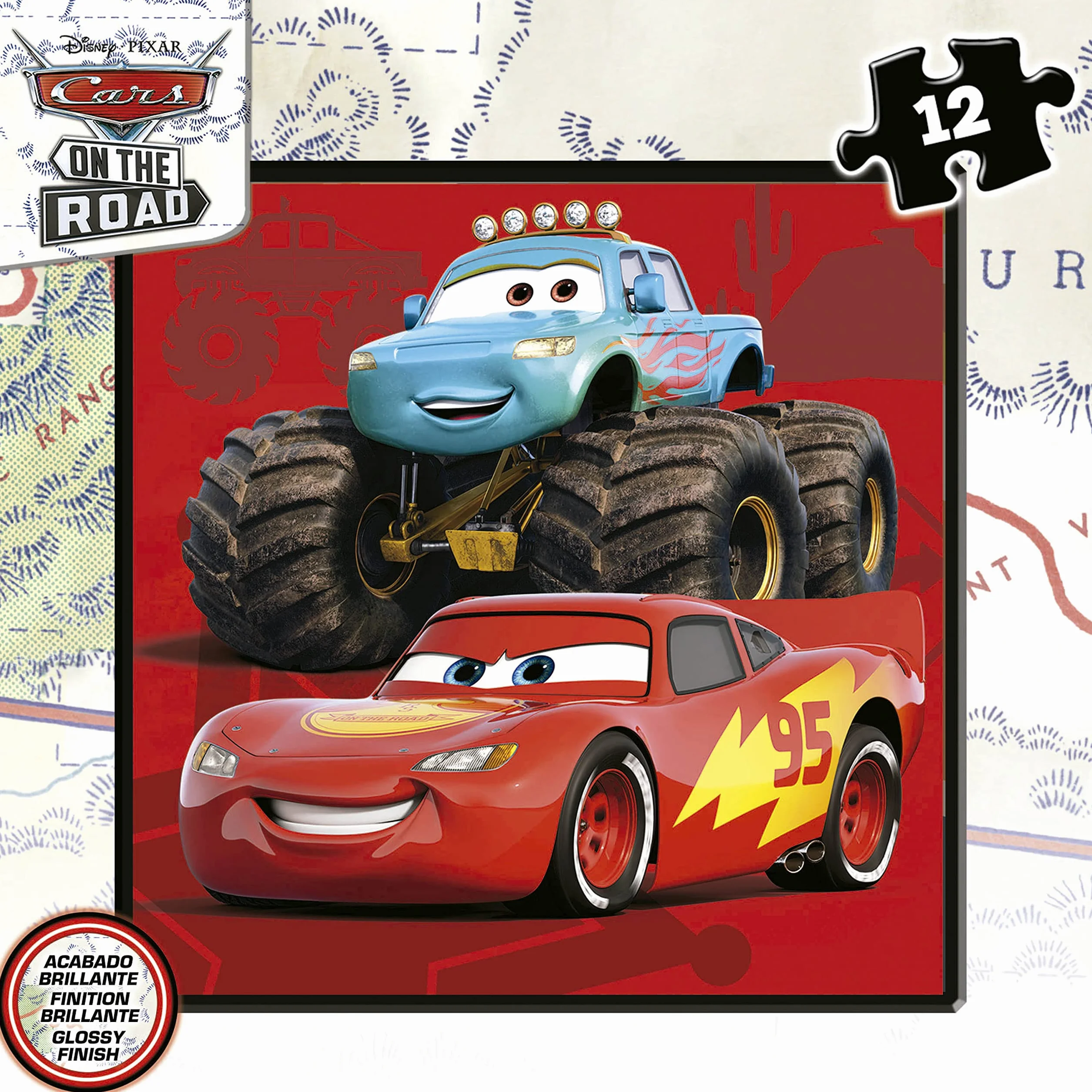 Educa - Cars Puzzle progressivi | Insieme di 4 puzzle progressivi per bambini di 12,16,20 e 25 pezzi presentati in una valigetta; Per i bambini da osare con livelli diversi. Misure: 16x16cm (19677)