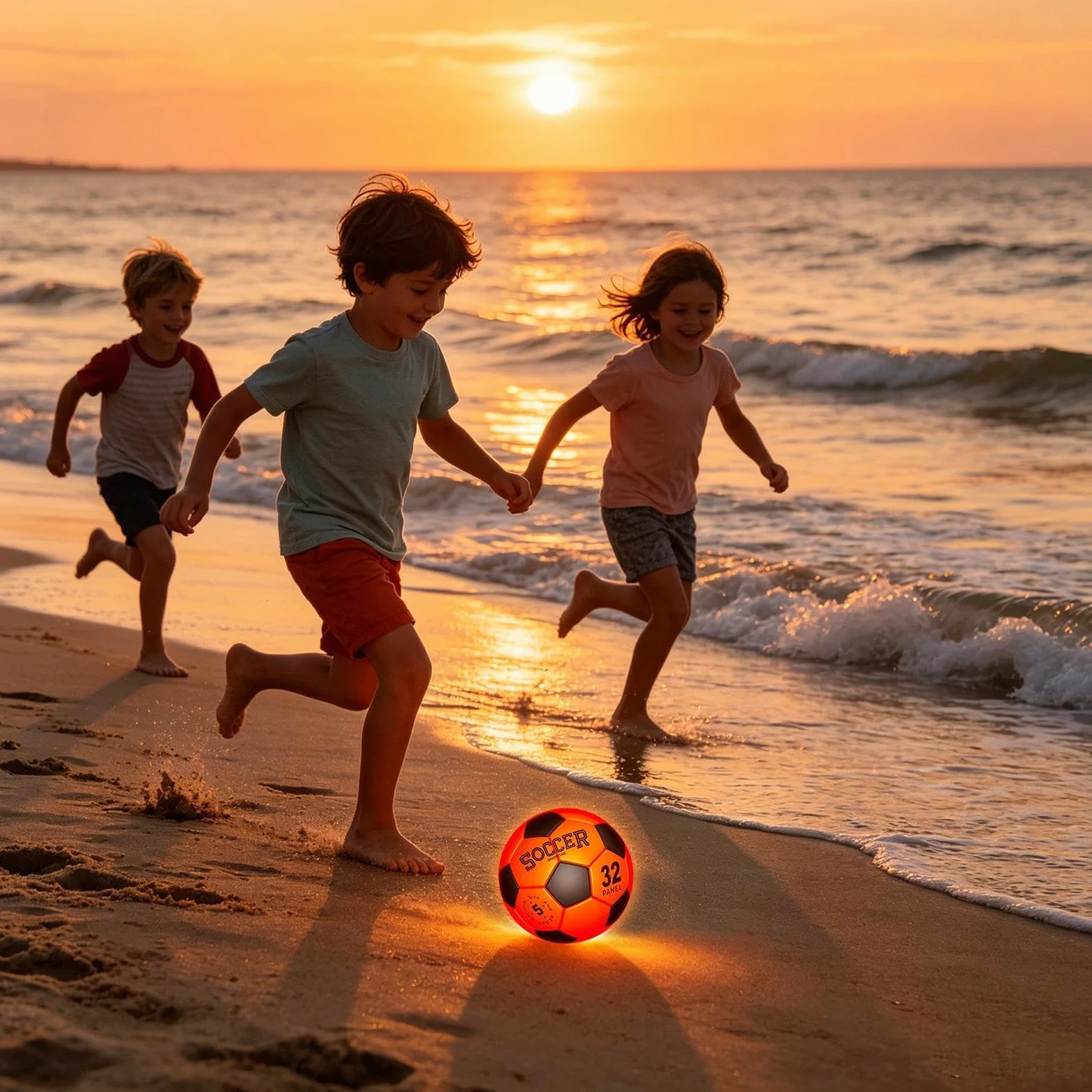 Pallone da Calcio Illuminato Pallone Ricaricabile con Pompa | Pallone LED Luminoso per Calcio per Età 8-15 Ragazzi Bambini Adulti Sport all'aperto Compleanno Giardini Patio Sentiero