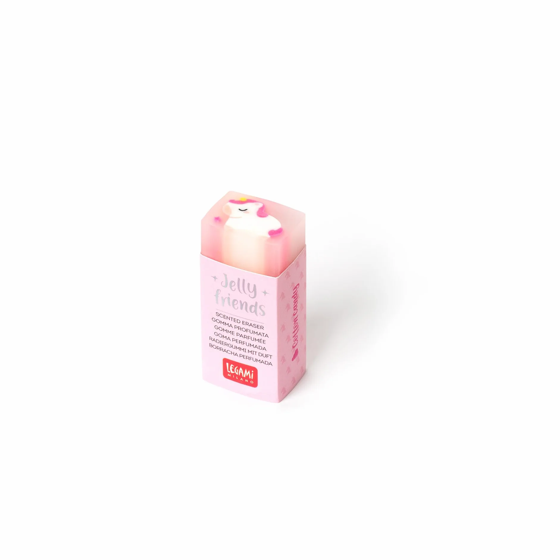 Legami - Gomma Profumata, Jelly Friends, 2,2x5 cm, Tema Unicorn, Aroma Zucchero Filato, Cancellatura Morbida e Pulita
