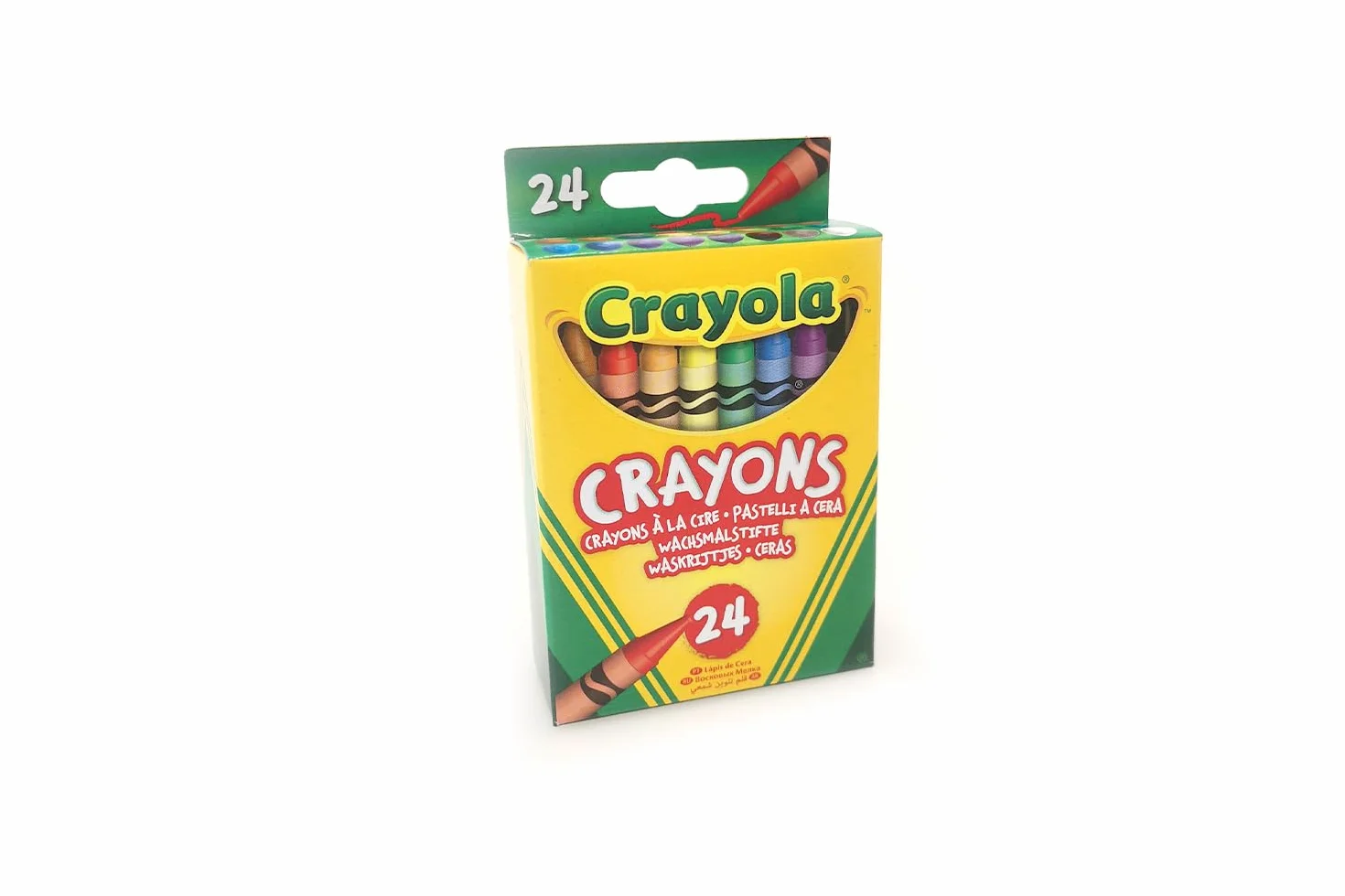 CRAYOLA - Pastelli A Cera, Crayon, Confezione Da 24 Pezzi, Per Scuola E Tempo Libero, 24 Colori Assortiti, 0024, Realizzati con energia solare