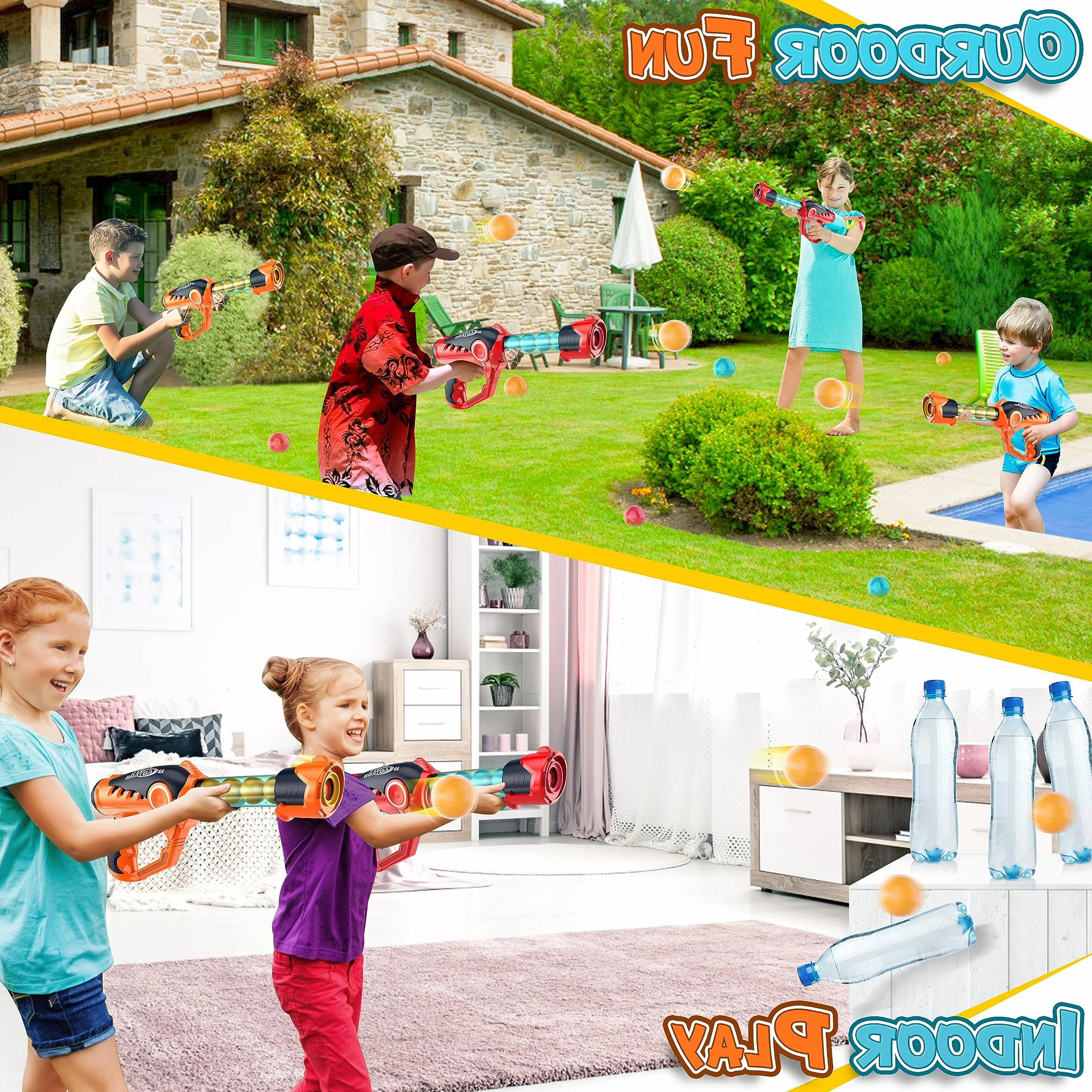 Nerf Compatible VINTOP Giocattoli Tiro 36 Sfere Schiuma 6-10 Anni