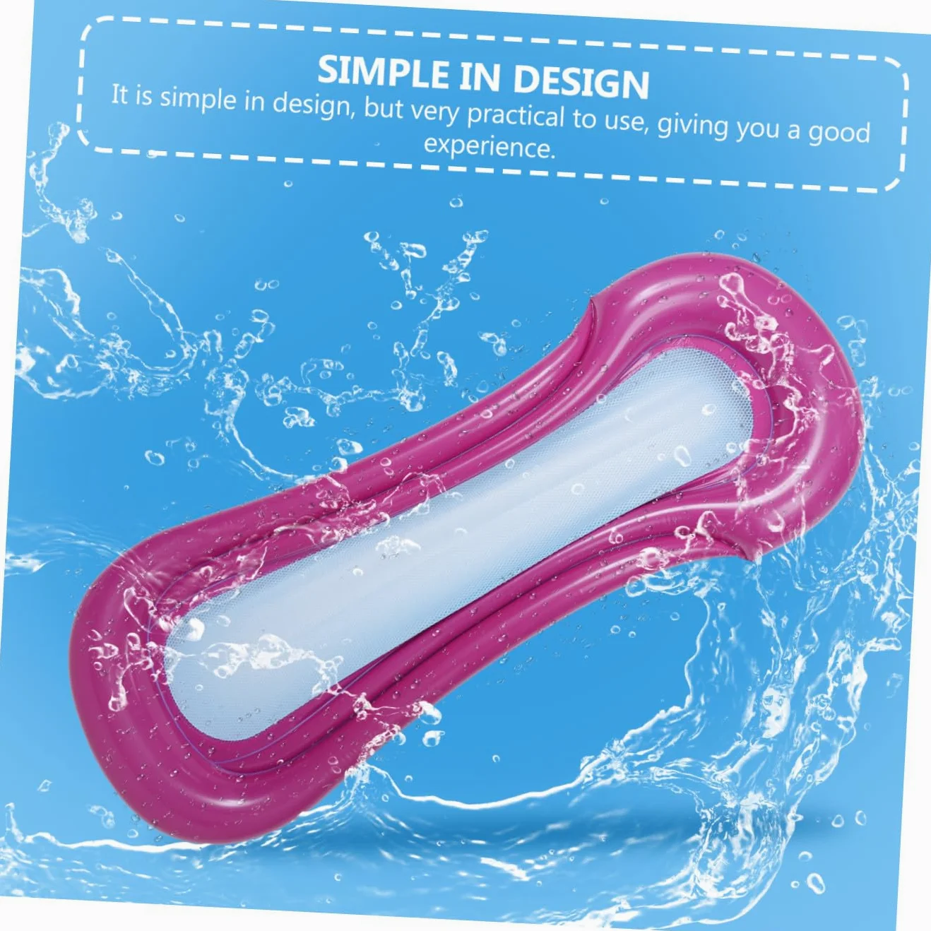 BESTonZON Materassino Galleggiante Portatile Per Piscina Materassino Gonfiabile Pieghevole Rosso Per
