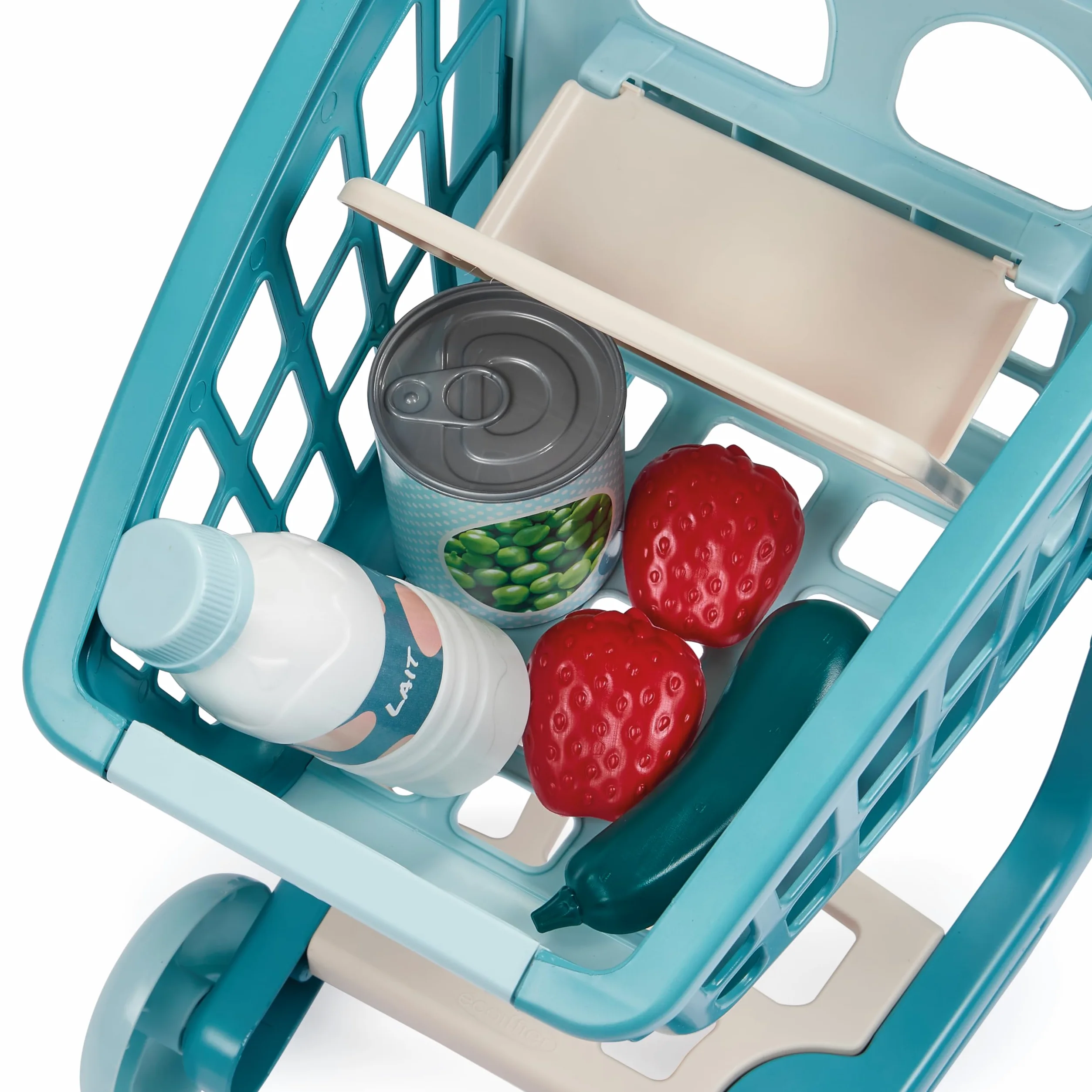 Ecoiffier - Carrello per la Spesa con Bambola, Set Gioco di Ruolo con Passeggino Carrello e Bambola Inclusa, Gioco di Imitazione e Cura, +18 Mesi, 7900001658