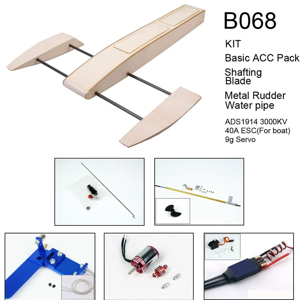 motoscafo RC HöLzerner Sponson Outrigger Shrimp motoscafo modellino motoscafo radiocomandato, kit completo
