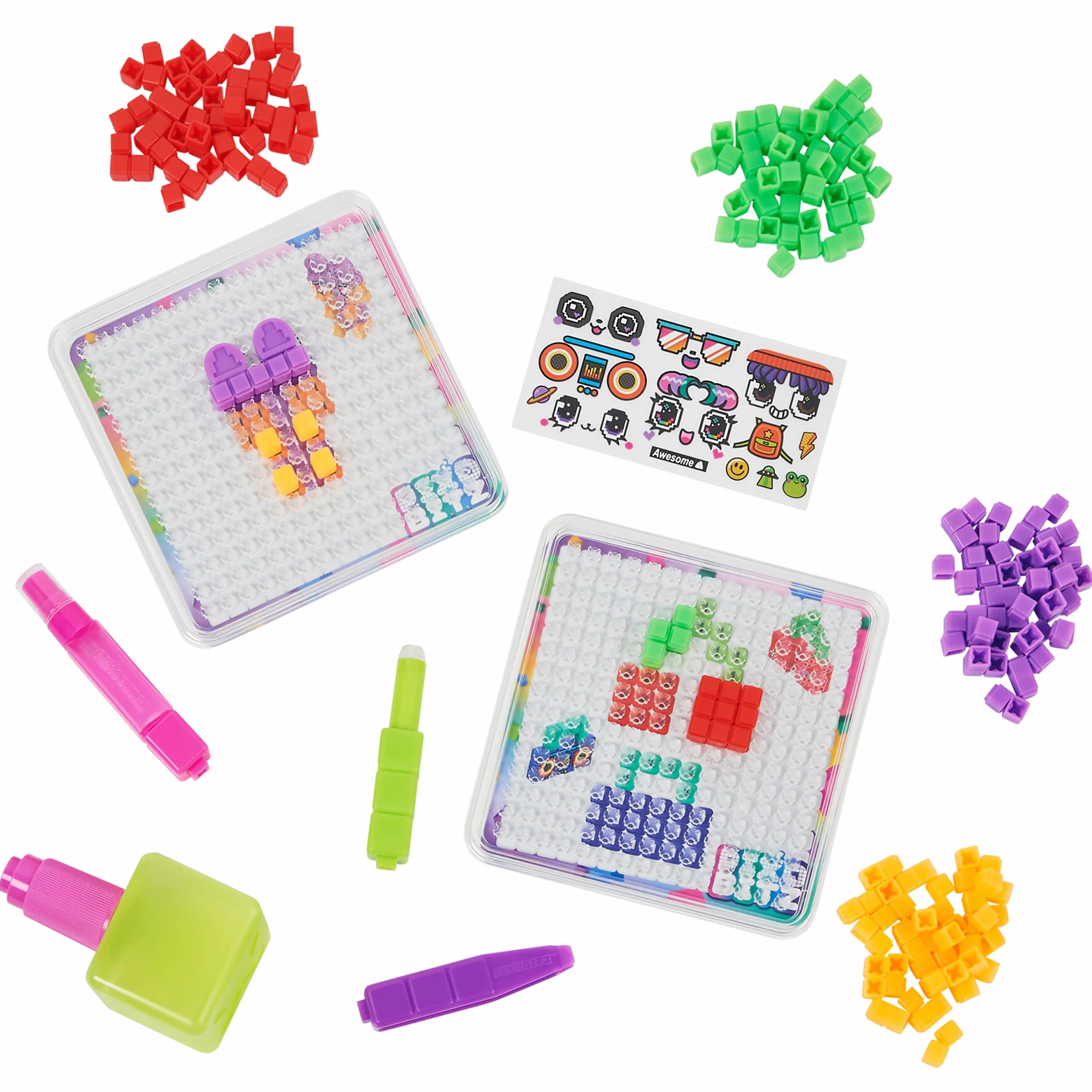 Paw Patrol Pixobitz Studio | Gioco Creativo per Bambini e Bambine | 500 bitz idroadesivi | Decorazioni e Accessori per creazioni in 3D | Giochi per Bambini dai 6 Anni in su