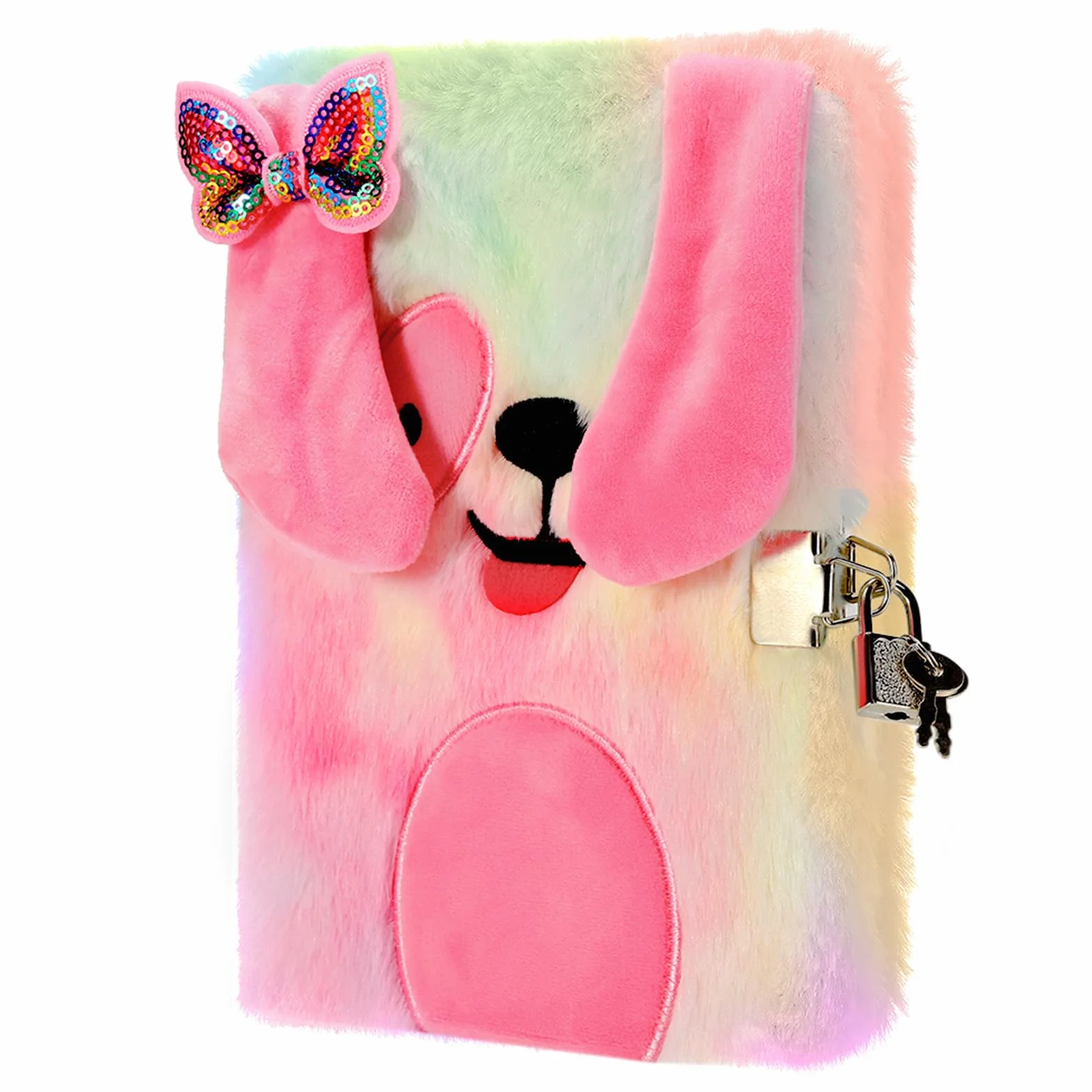 Diario Segreto Bambina - Diario con Lucchetto, Ideale per la Scuola e Come Regalo per il Ritorno a Scuola e Occasioni Speciali (Cani dalle lunghe orecchie, Multi)