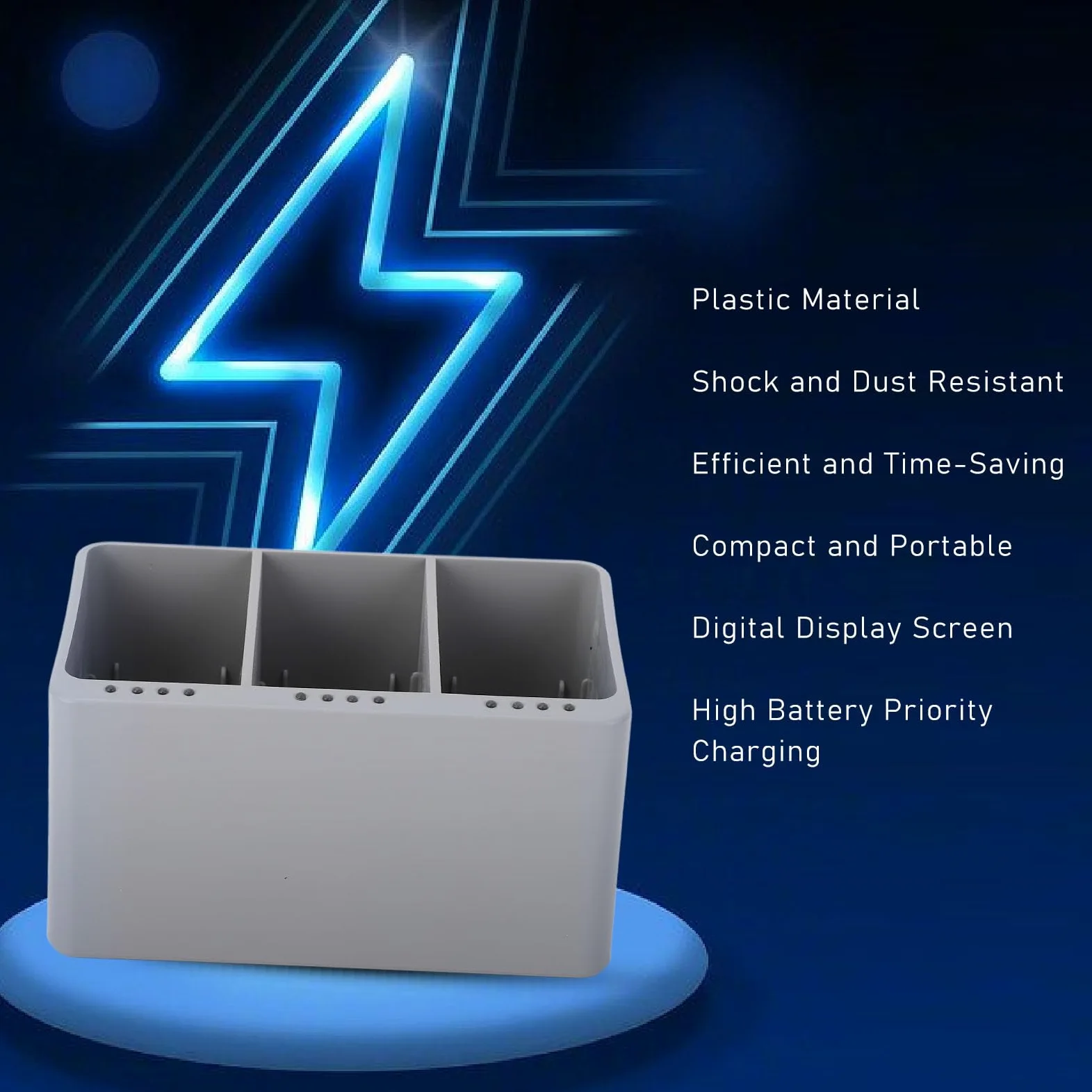 Hub di Ricarica per Batterie per Droni Caricabatterie Efficiente PD a 3 Vie per Mini Droni Materiale ABS Portatile per Utenti
