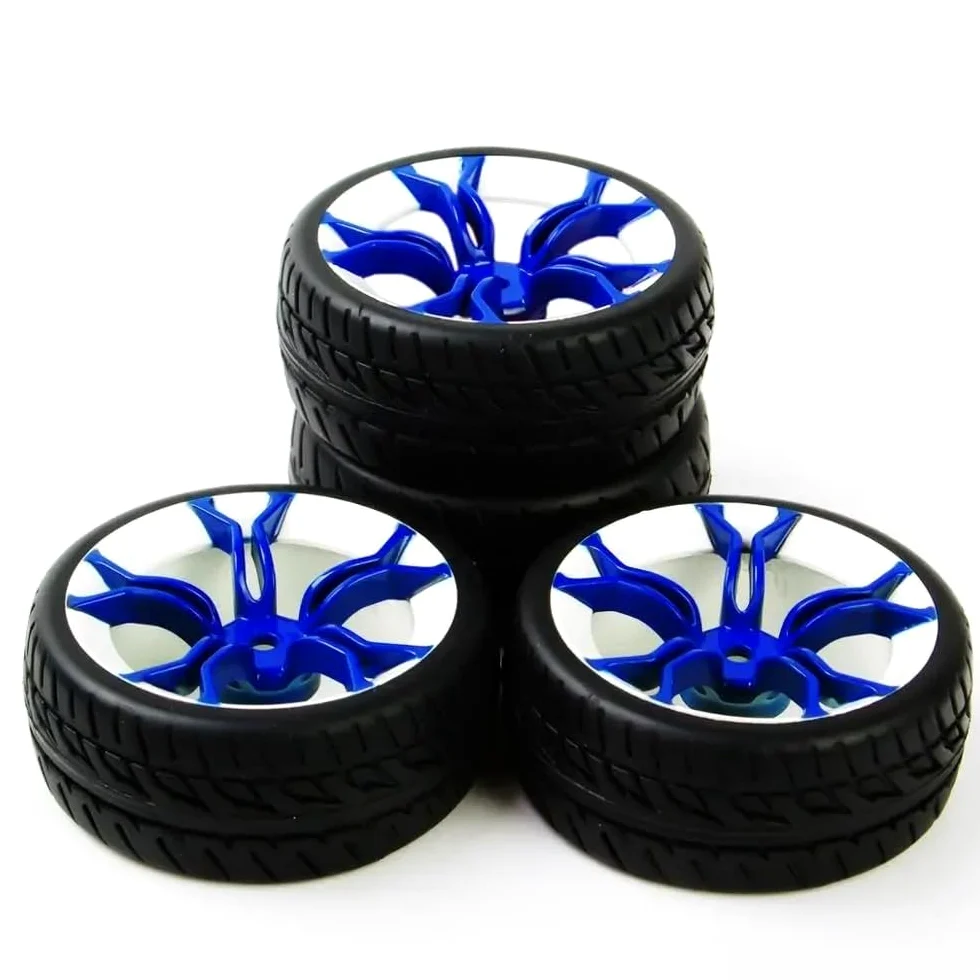 Cerchioni in gomma RC da 4 pezzi Ruote compatibili con modelli da corsa su strada Scala 1:10 PP0150 MPNWB 12mm esagonale